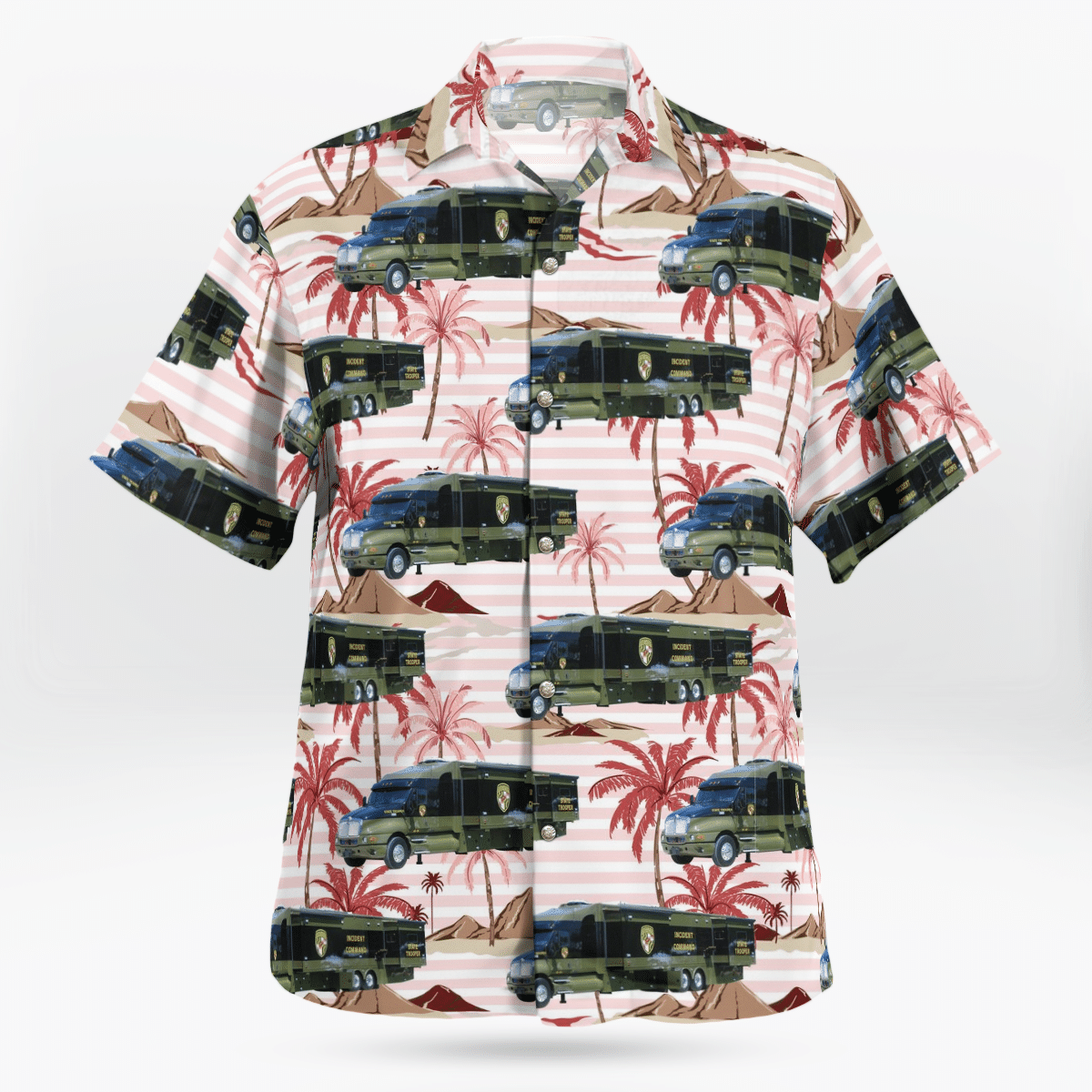 Maryland State Police Mobile Command Post Hawaiian Shirt Maryland State Police Mobile Command Post Hawaiian Shirt