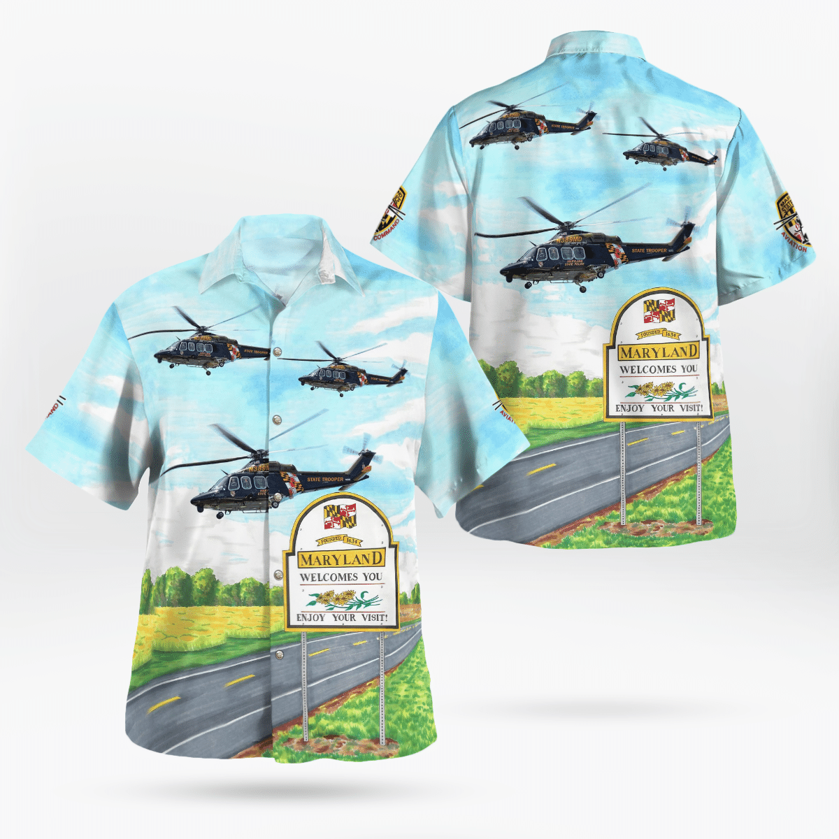 Maryland State Police Trooper 4 Hawaiian Shirt