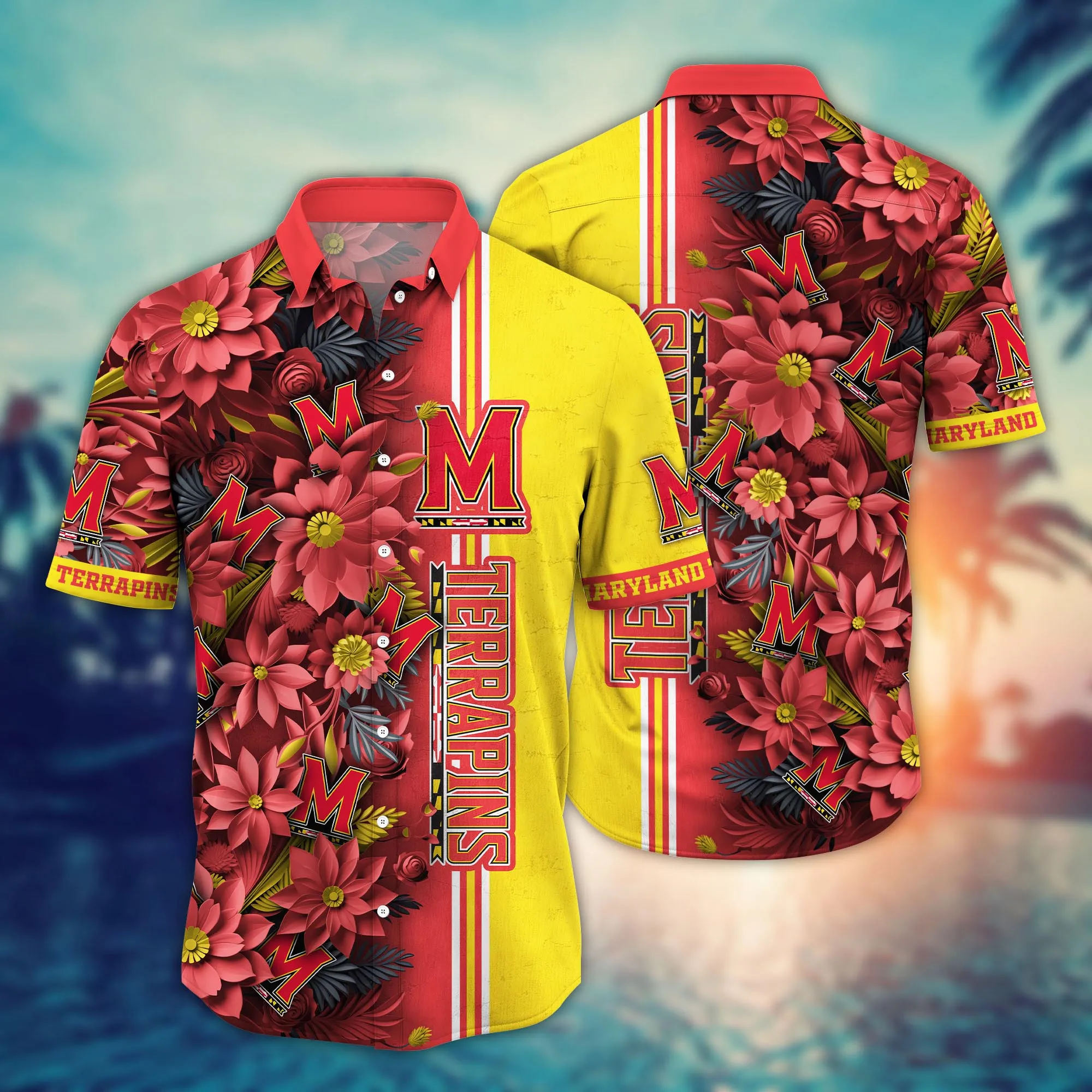 Maryland Terrapins NCAA Hawaiian Shirt Custom Air Conditioning Aloha Shirt Maryland Terrapins NCAA Hawaiian Shirt Custom Air Conditioning Aloha Shirt