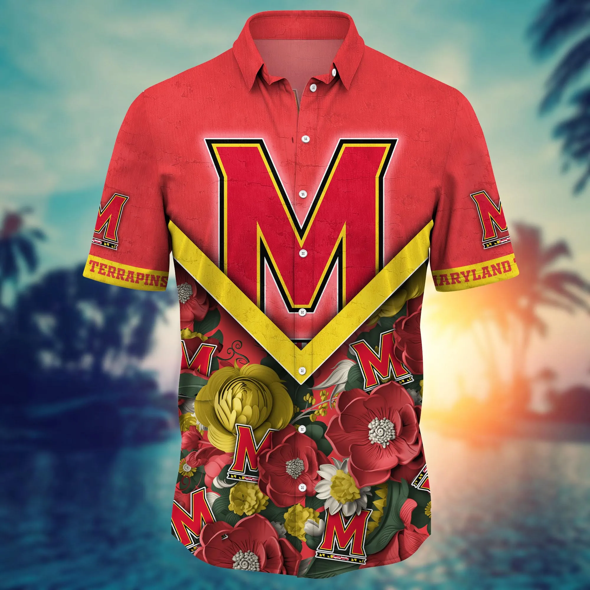 Maryland Terrapins NCAA Hawaiian Shirt Custom Heat Aloha Shirt