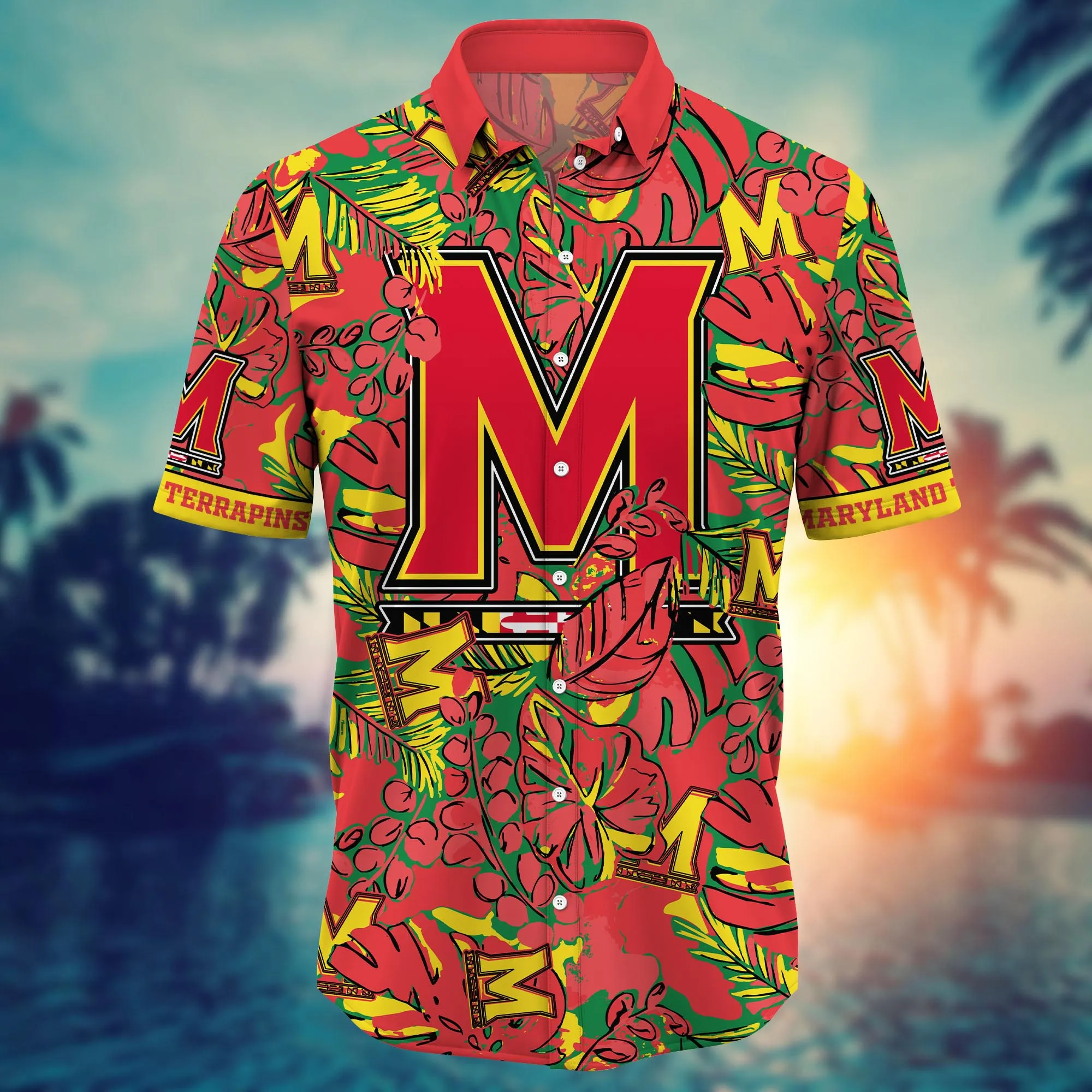 Maryland Terrapins NCAA Hawaiian Shirt Fireflies Aloha Shirt