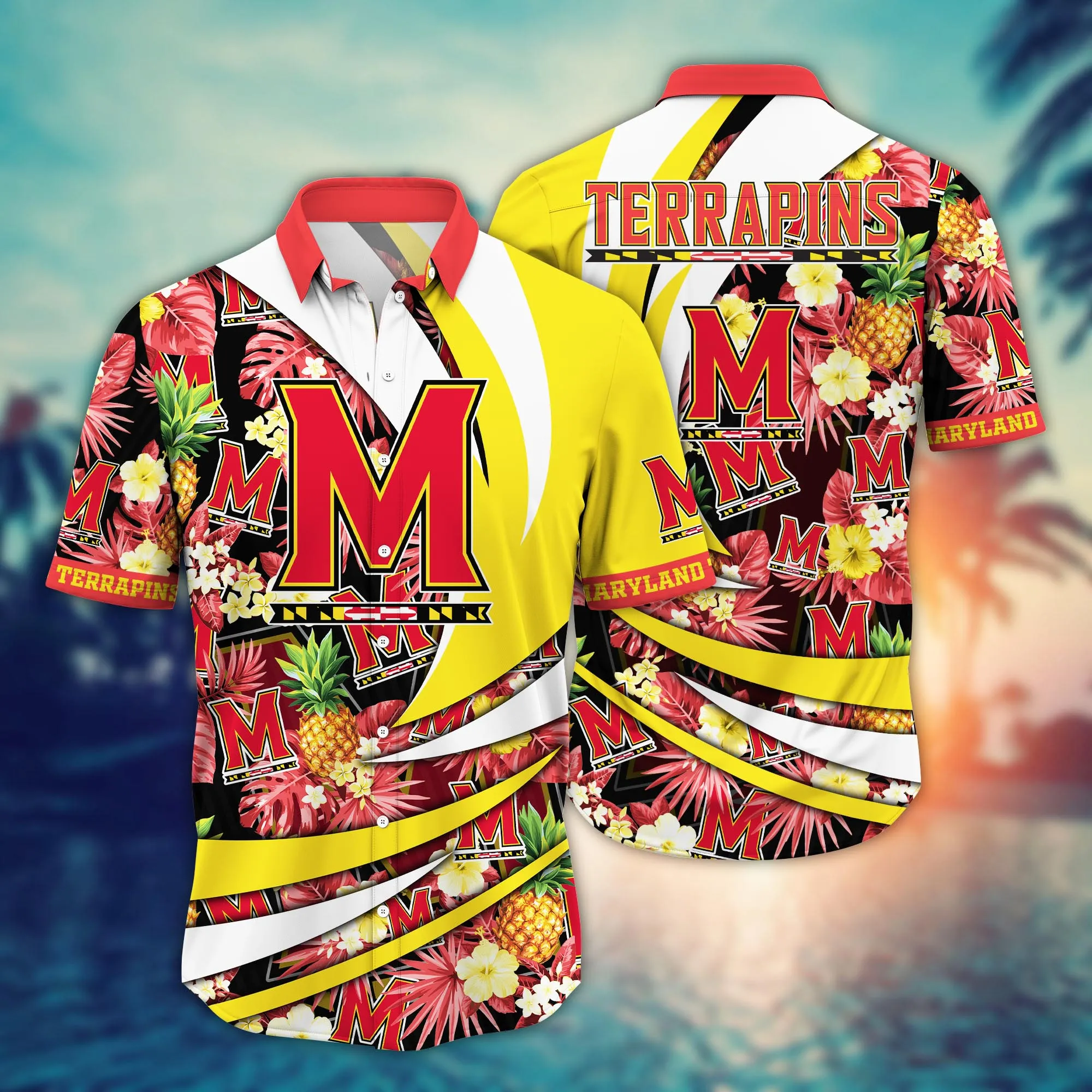 Maryland Terrapins NCAA Hawaiian Shirt Heat Club Match Shirts Maryland Terrapins NCAA Hawaiian Shirt Heat Club Match Shirts