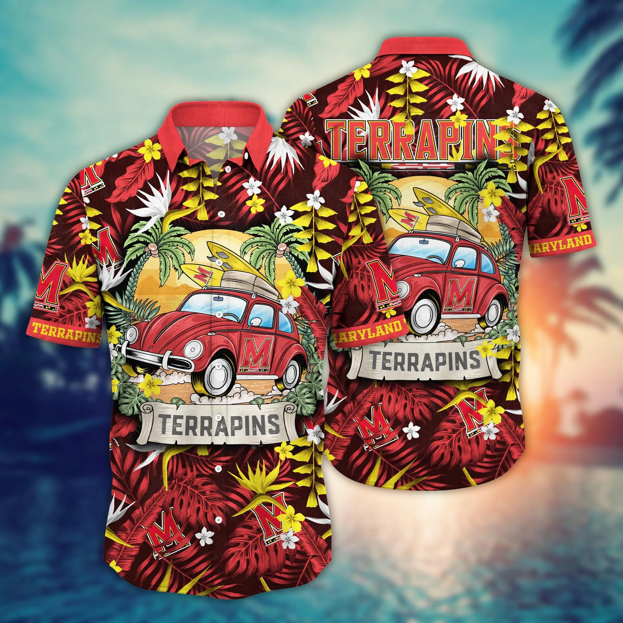Maryland Terrapins NCAA Hawaiian Shirt Pool Partiestime Aloha Shirt Maryland Terrapins NCAA Hawaiian Shirt Pool Partiestime Aloha Shirt