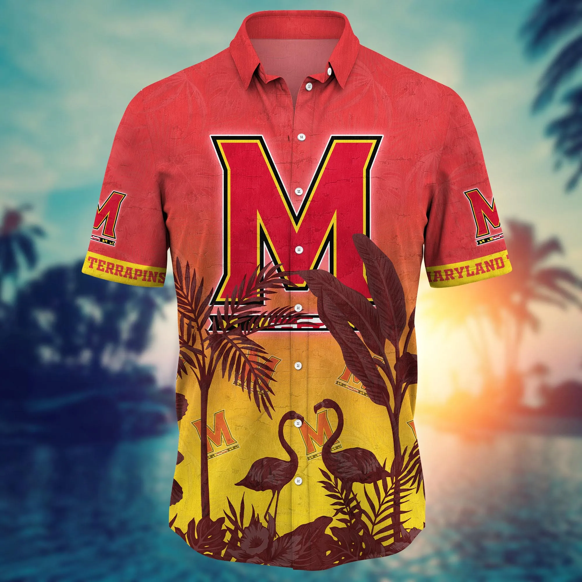 Maryland Terrapins NCAA Hawaiian Shirt Sun-Soakedtime Aloha Shirt