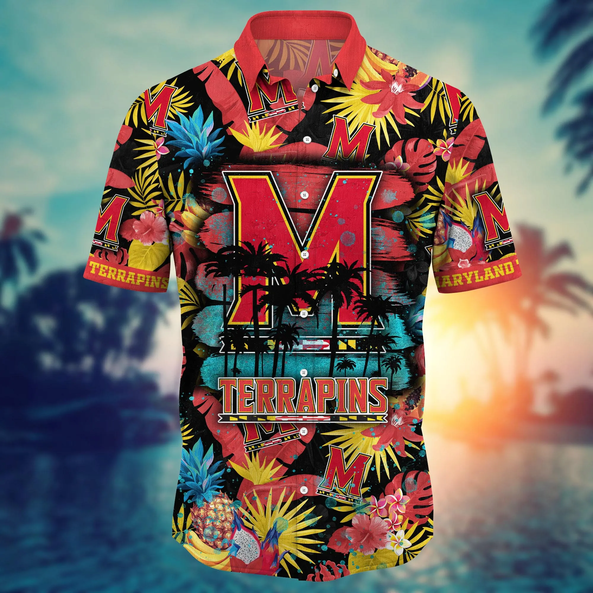 Maryland Terrapins NCAA Hawaiian Shirt Sunbathetime Aloha Shirt