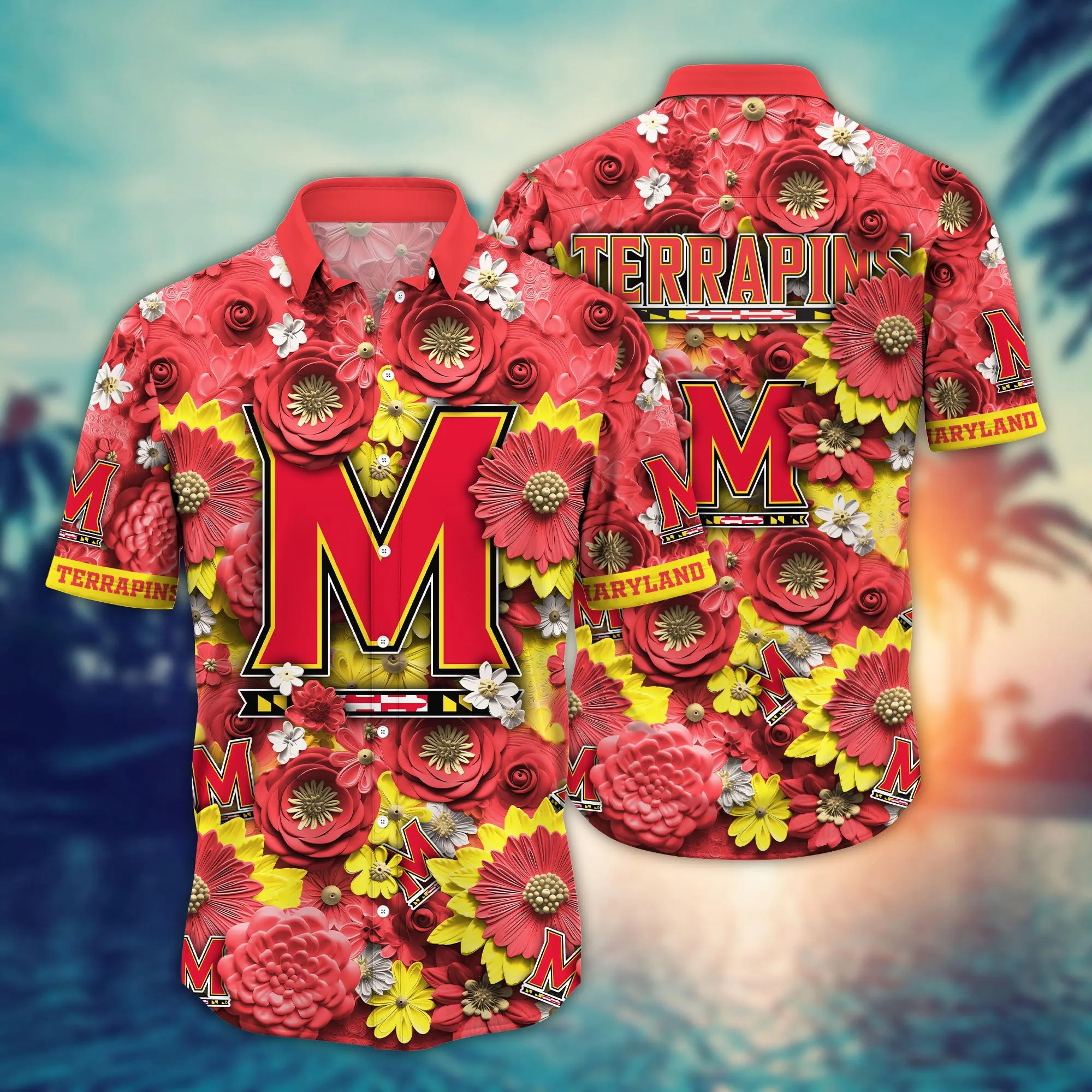 Maryland Terrapins NCAA Hawaiian Shirt Trending For This Summer Customize Shirt Any Team