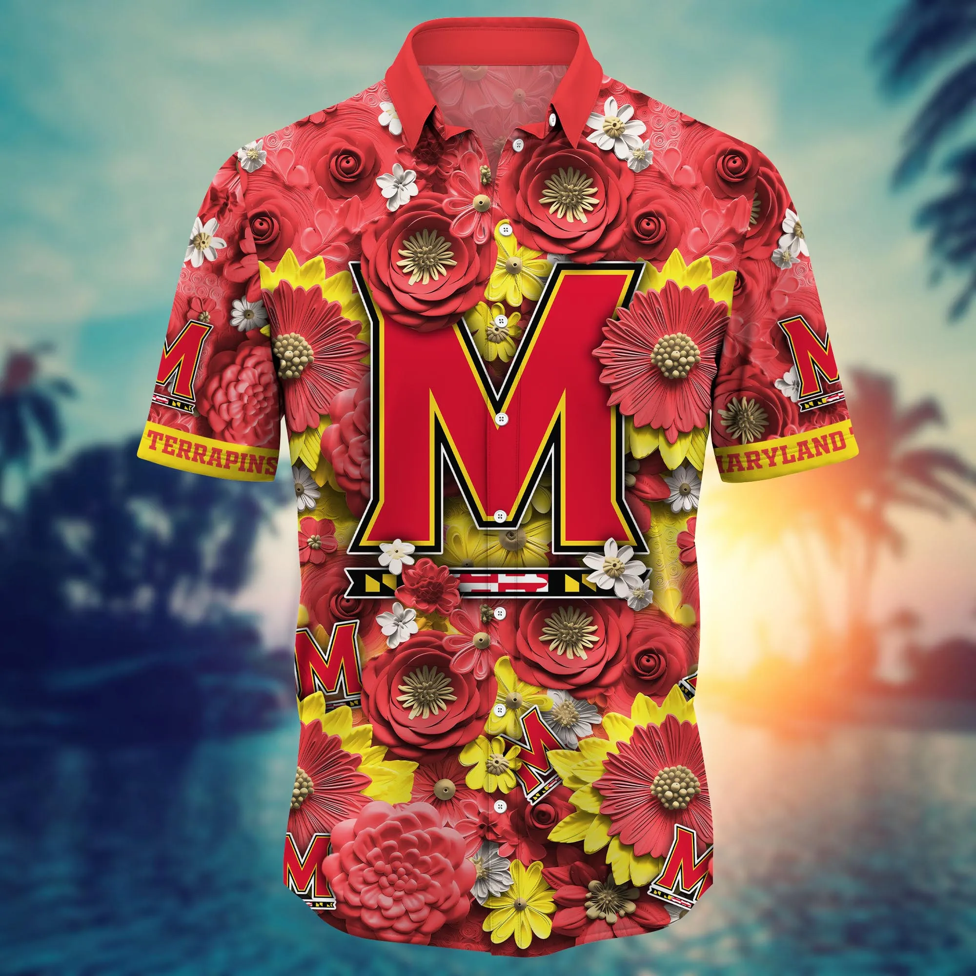 Maryland Terrapins NCAA Hawaiian Shirt Trending For This Summer Customize Shirt Any Team