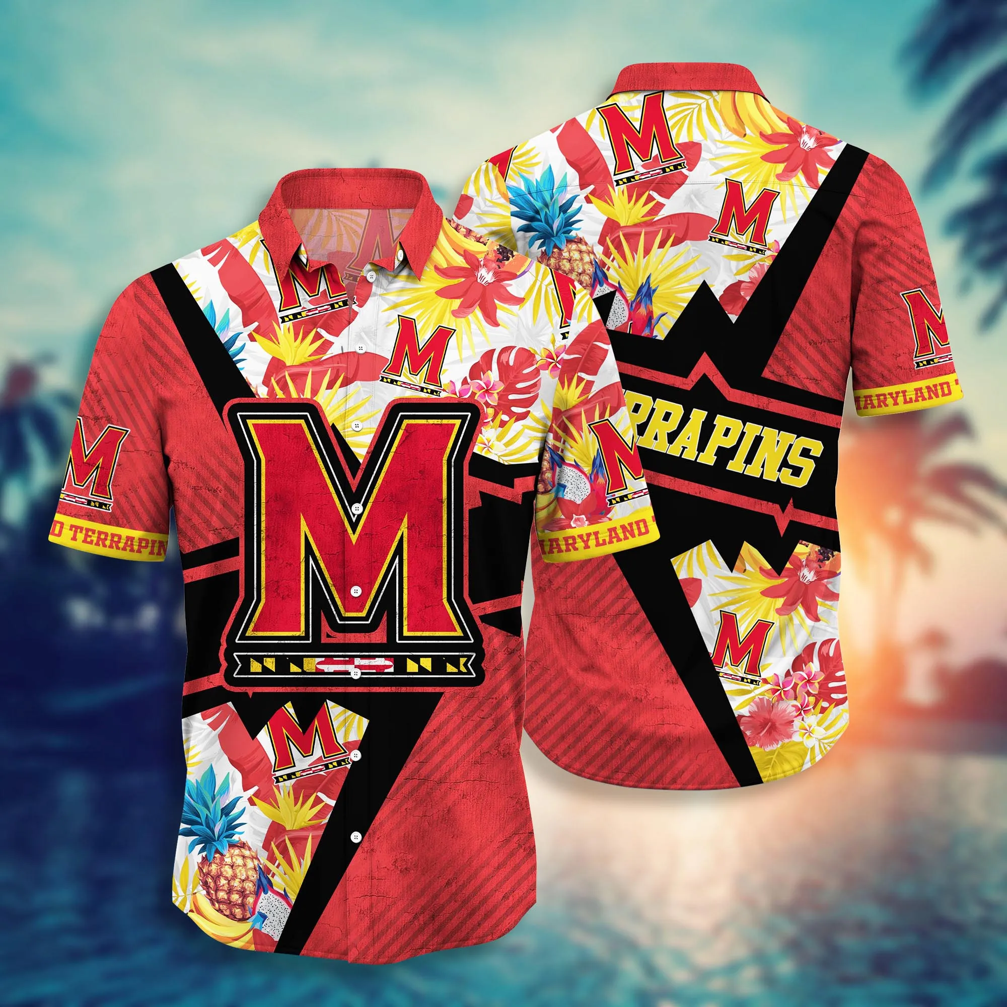 Maryland Terrapins NCAA Hawaiian Shirt Vacation Time Ninety-Minute Game Shirts Maryland Terrapins NCAA Hawaiian Shirt Vacation Time Ninety-Minute Game Shirts