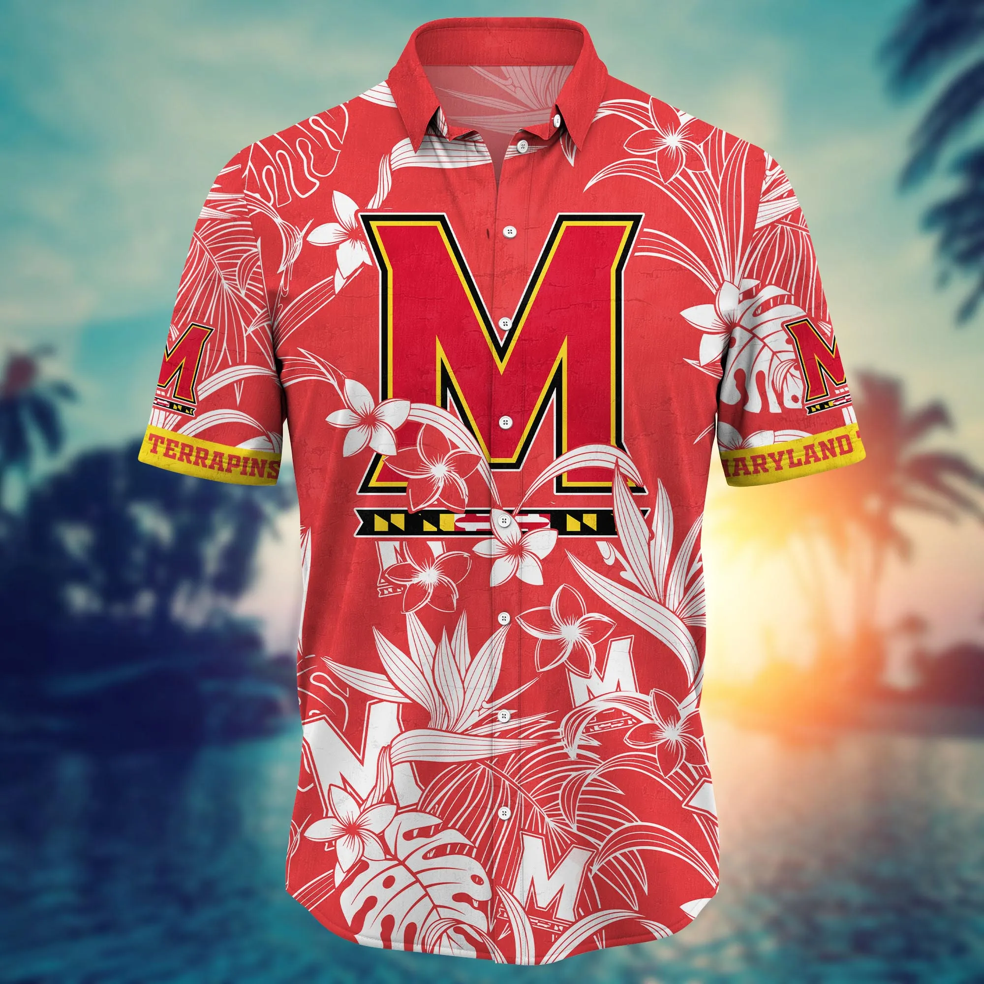 Maryland Terrapins NCAA Hawaiian Shirt Warm Breezestime Aloha Shirt