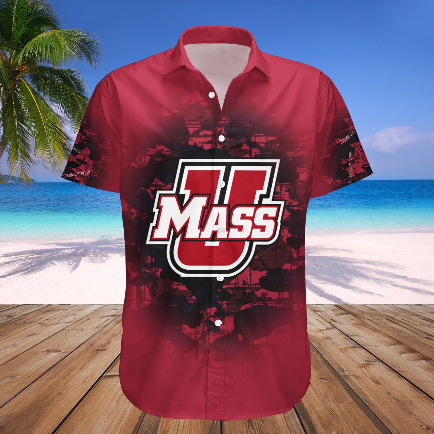 Massachusetts Minutemen Hawaii Shirt Camouflage Vintage – NCAA