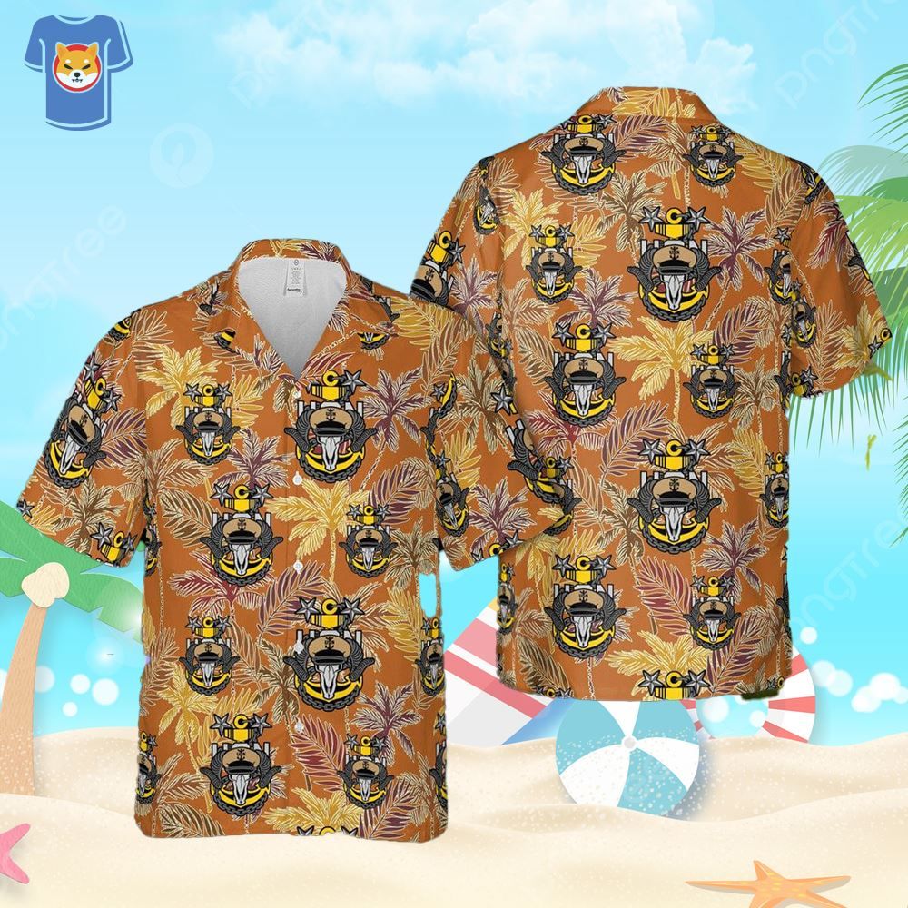 Master Chief Goat Skull Anchor Us Navy Hawaiian Shirt For Men And Women