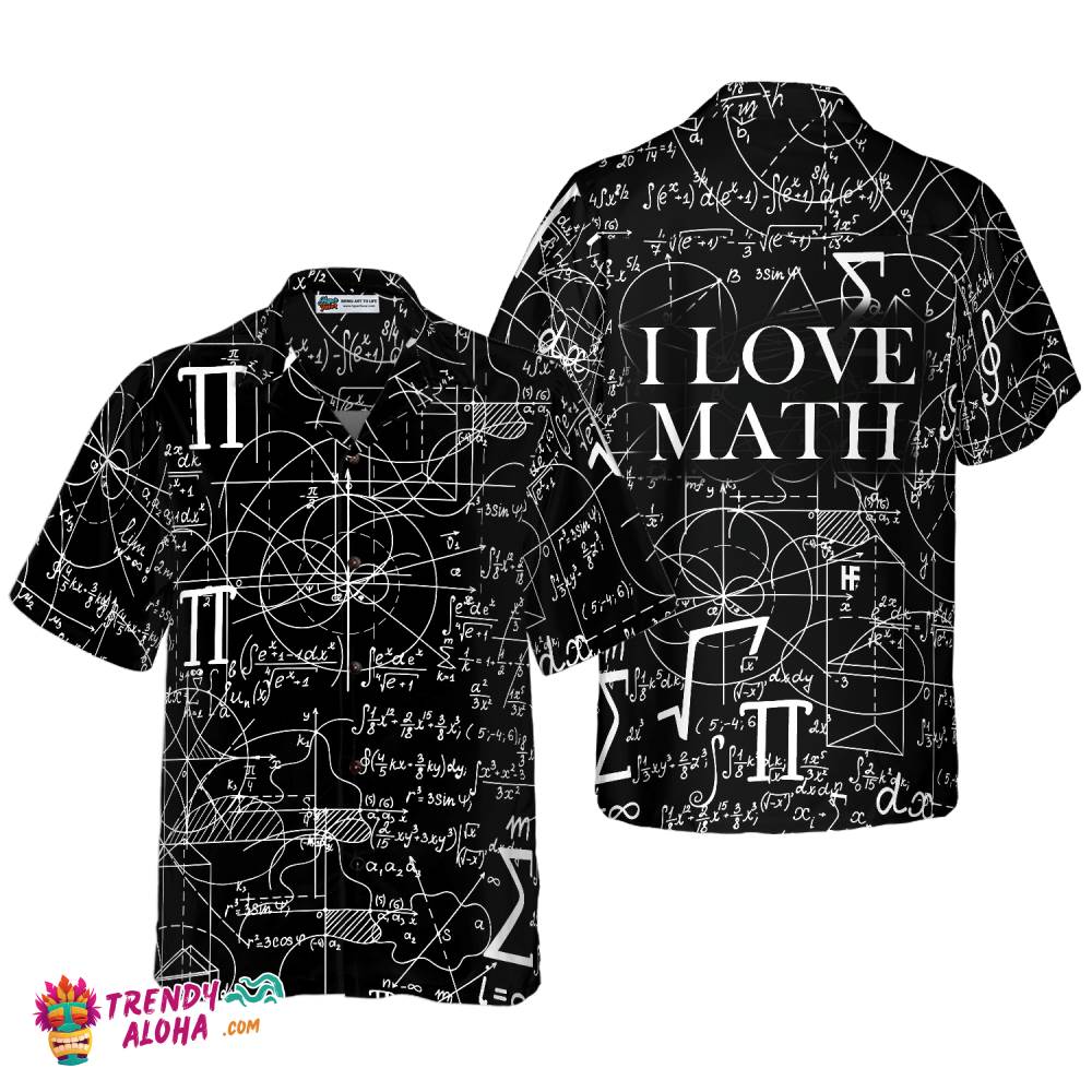 Math Seamless Pattern Pumpkin Pi Hawaiian Shirt
