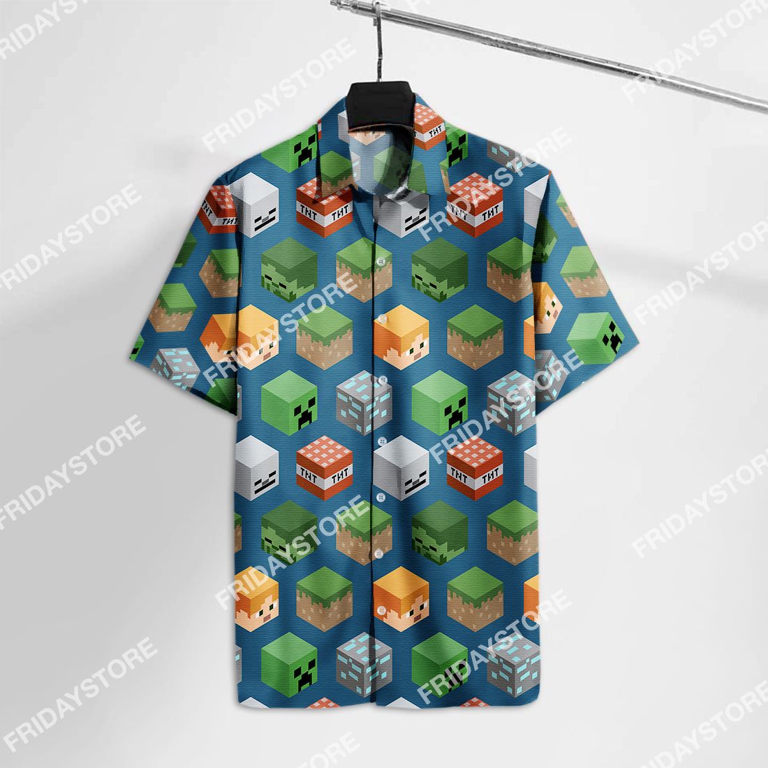 Mcraft Hawaiian Shirt Mcraft Games Isometric Hawaii Tshirt Cute Mcraft Aloha Shirt