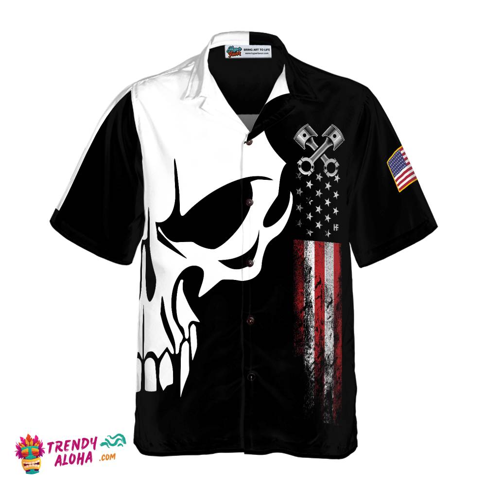 Mechanic Proud Skull Hawaiian Shirt