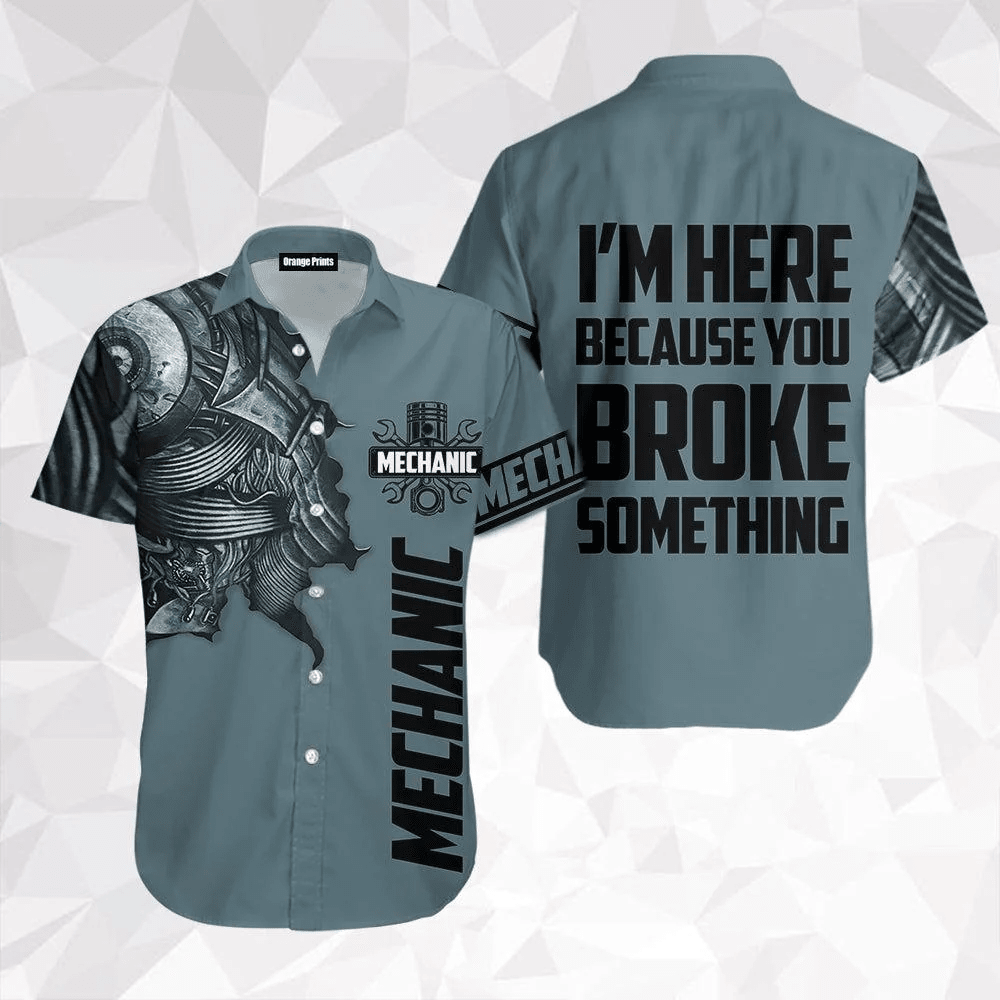 Mechanic Tattoo Trendy Hawaiian Shirt For