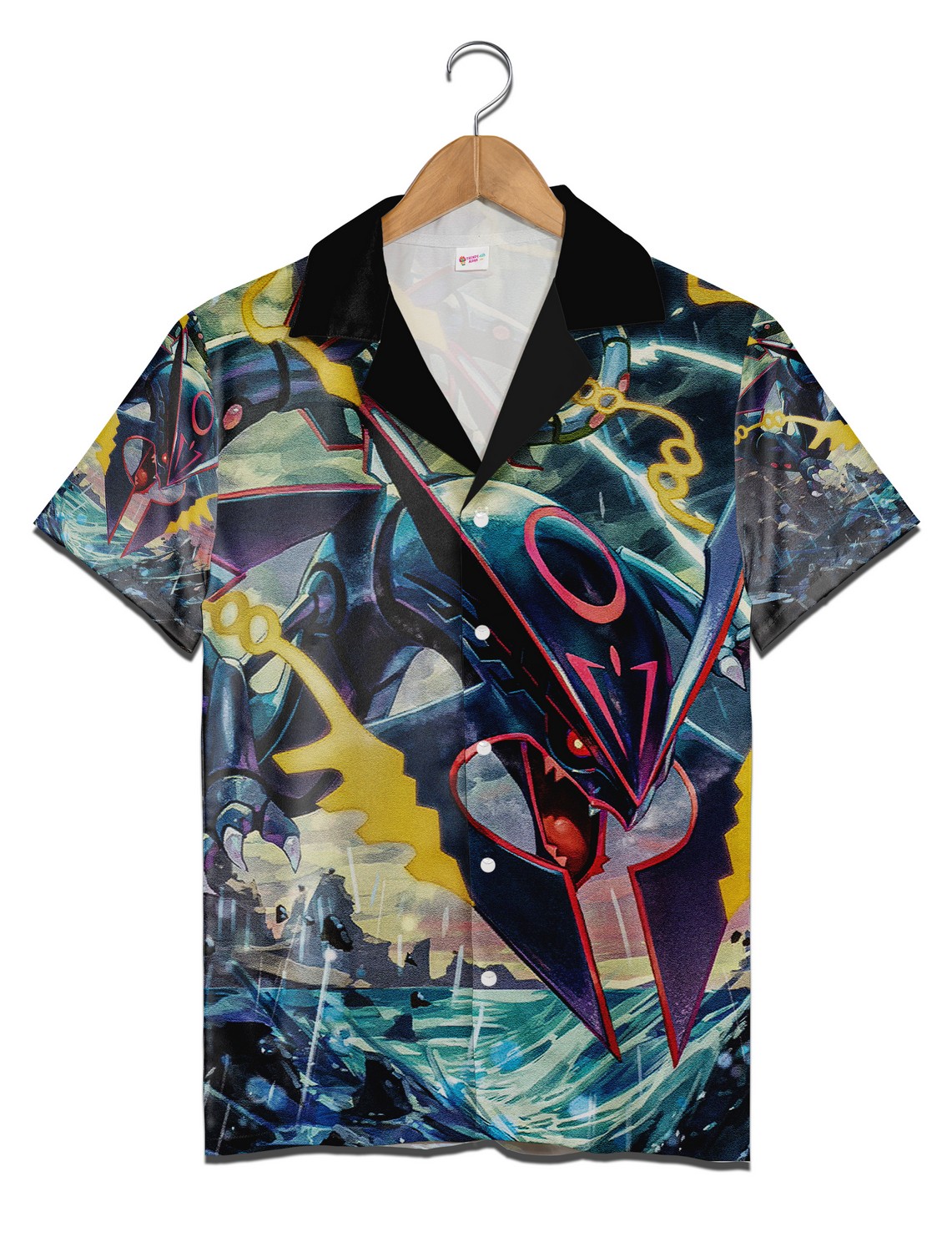 Mega Rayquaza Aloha Shirt, Rayquaza Anime Character Pokemon Hawaiian Shirt Mega Rayquaza Aloha Shirt, Rayquaza Anime Character Pokemon Hawaiian Shirt
