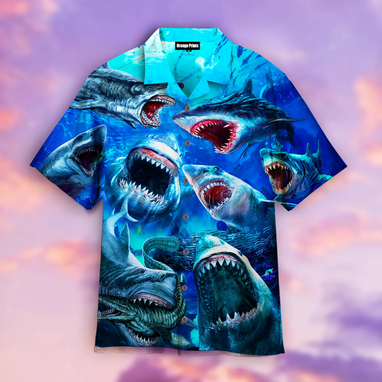 Megalodon Shark Trendy Hawaiian Shirt For