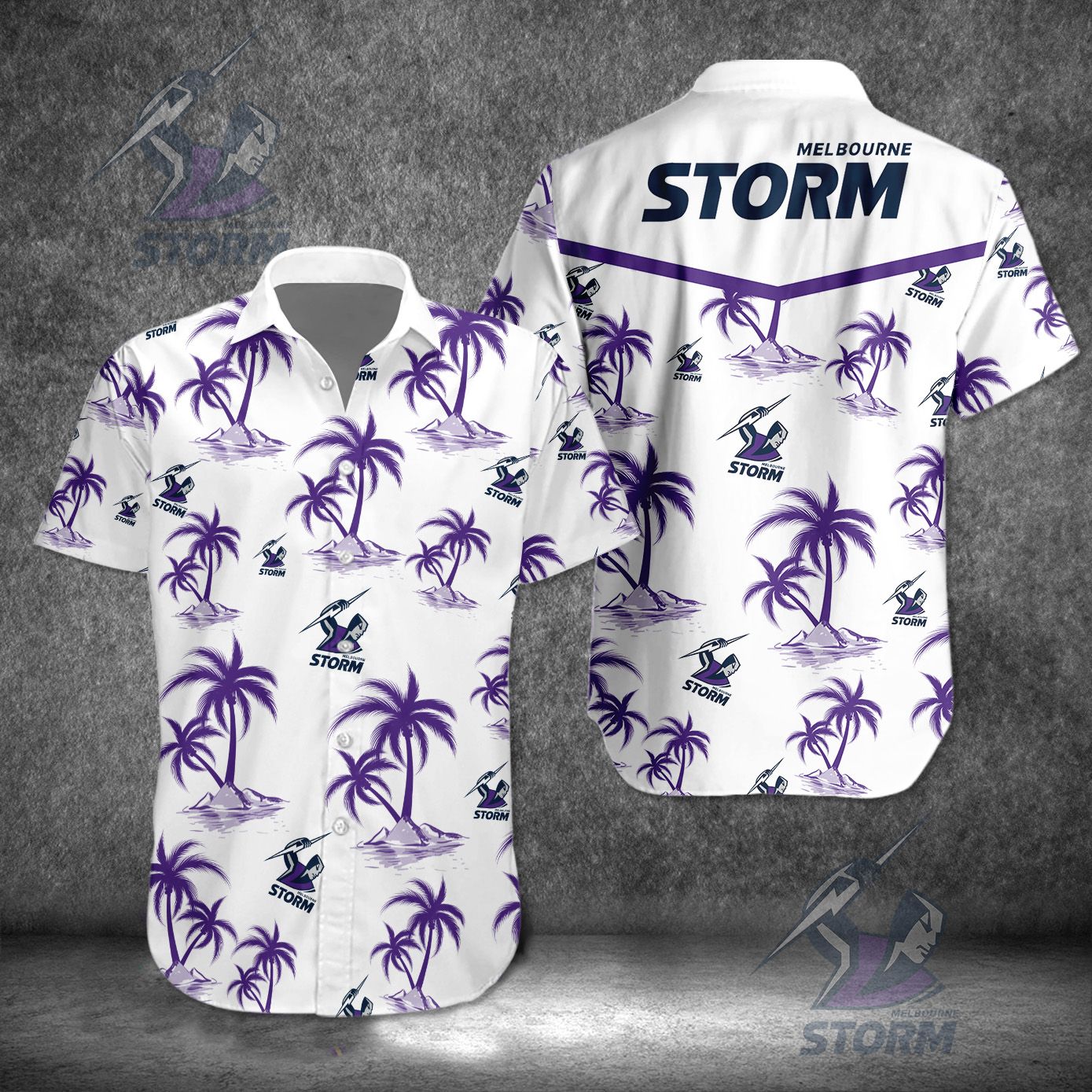 Melbourne Storm NRL Hawaiian Shirt Team Spirit Merch Collection