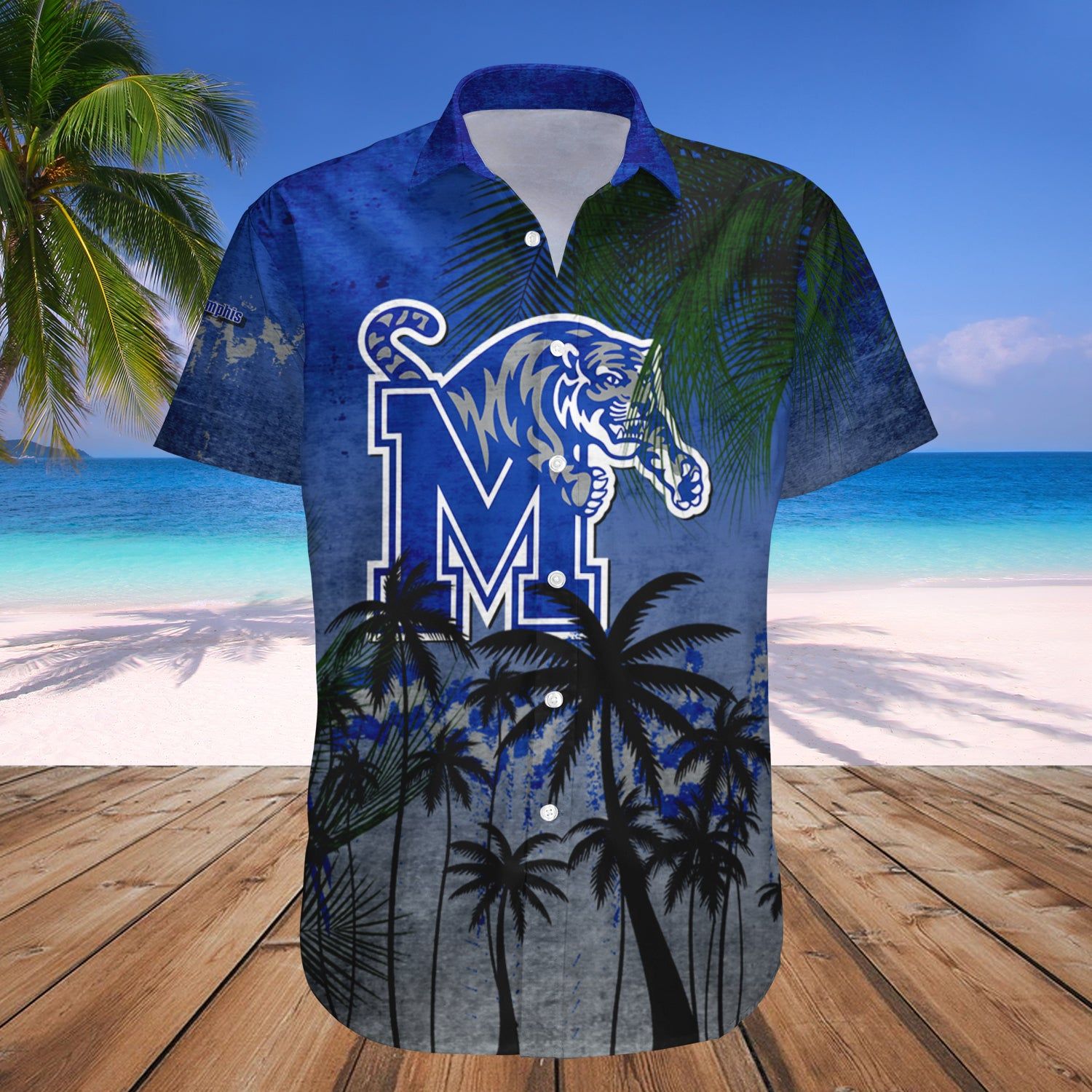 Memphis Tigers Hawaii Shirt Coconut Tree Tropical Grunge – NCAA