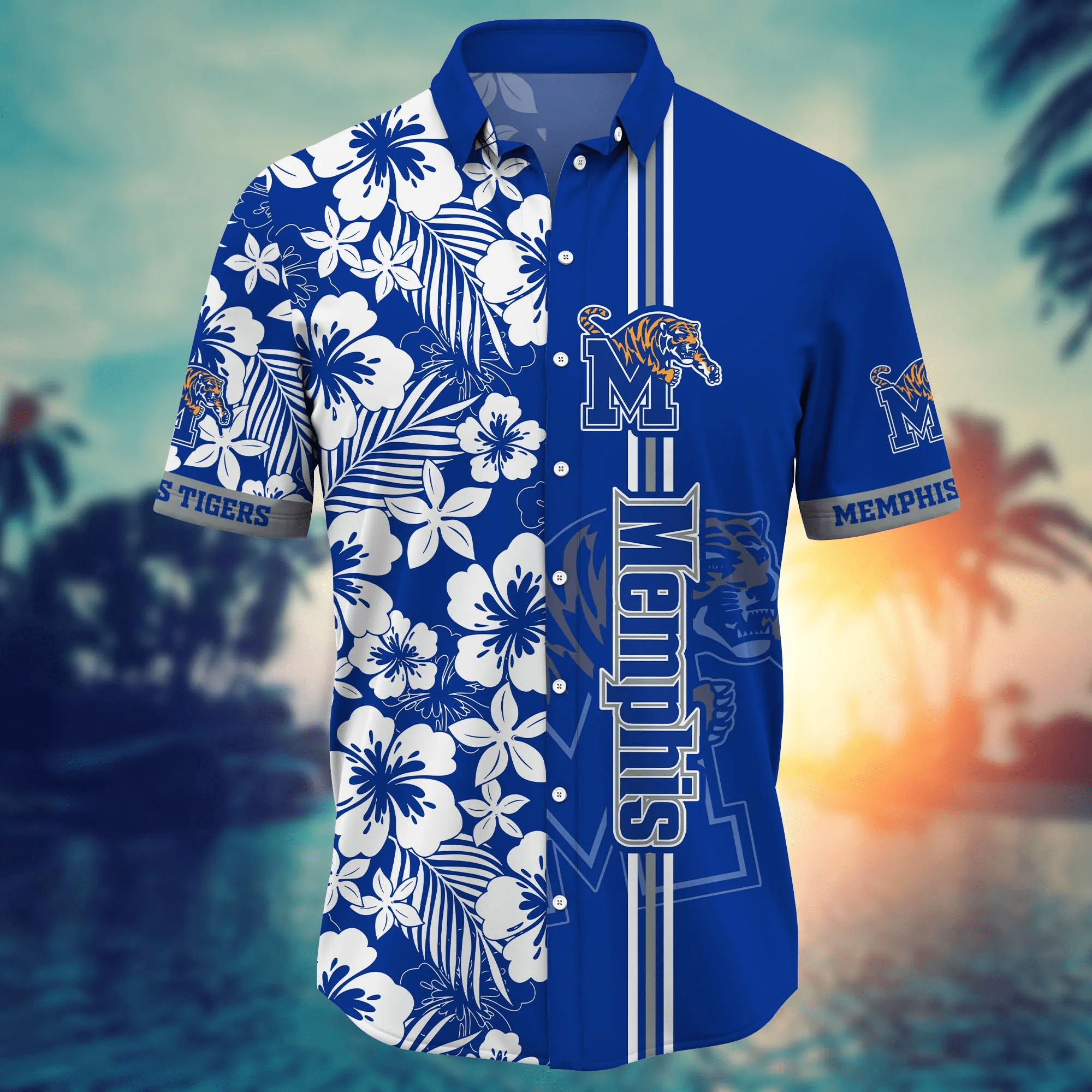 Memphis Tigers NCAA Hawaiian Shirt Campingtime Aloha Shirt