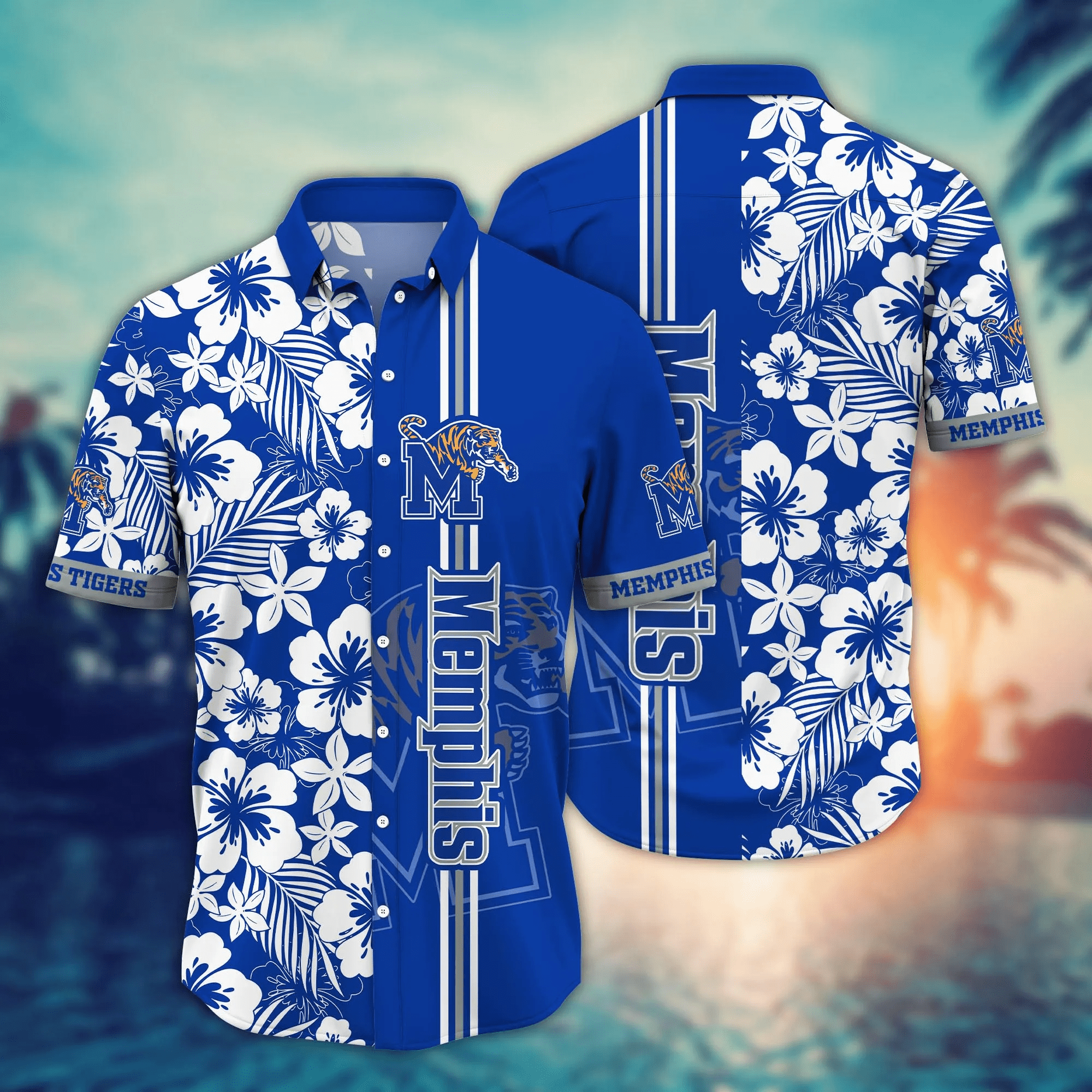 Memphis Tigers NCAA Hawaiian Shirt Campingtime Aloha Shirt