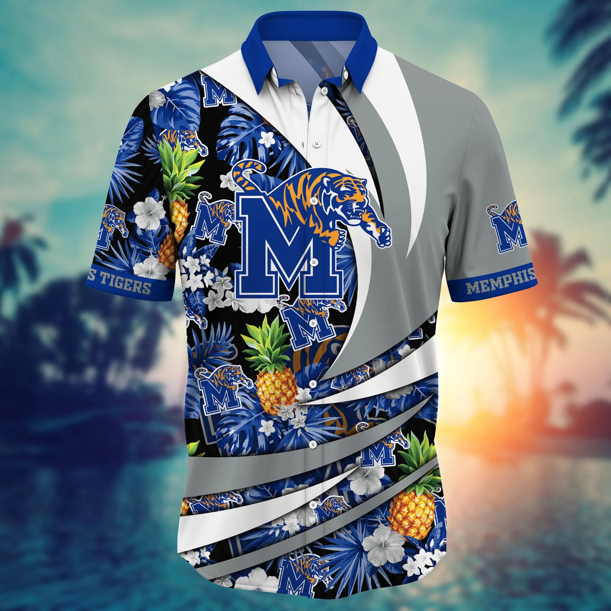 Memphis Tigers NCAA Hawaiian Shirt Lush Greenery Aloha Shirt