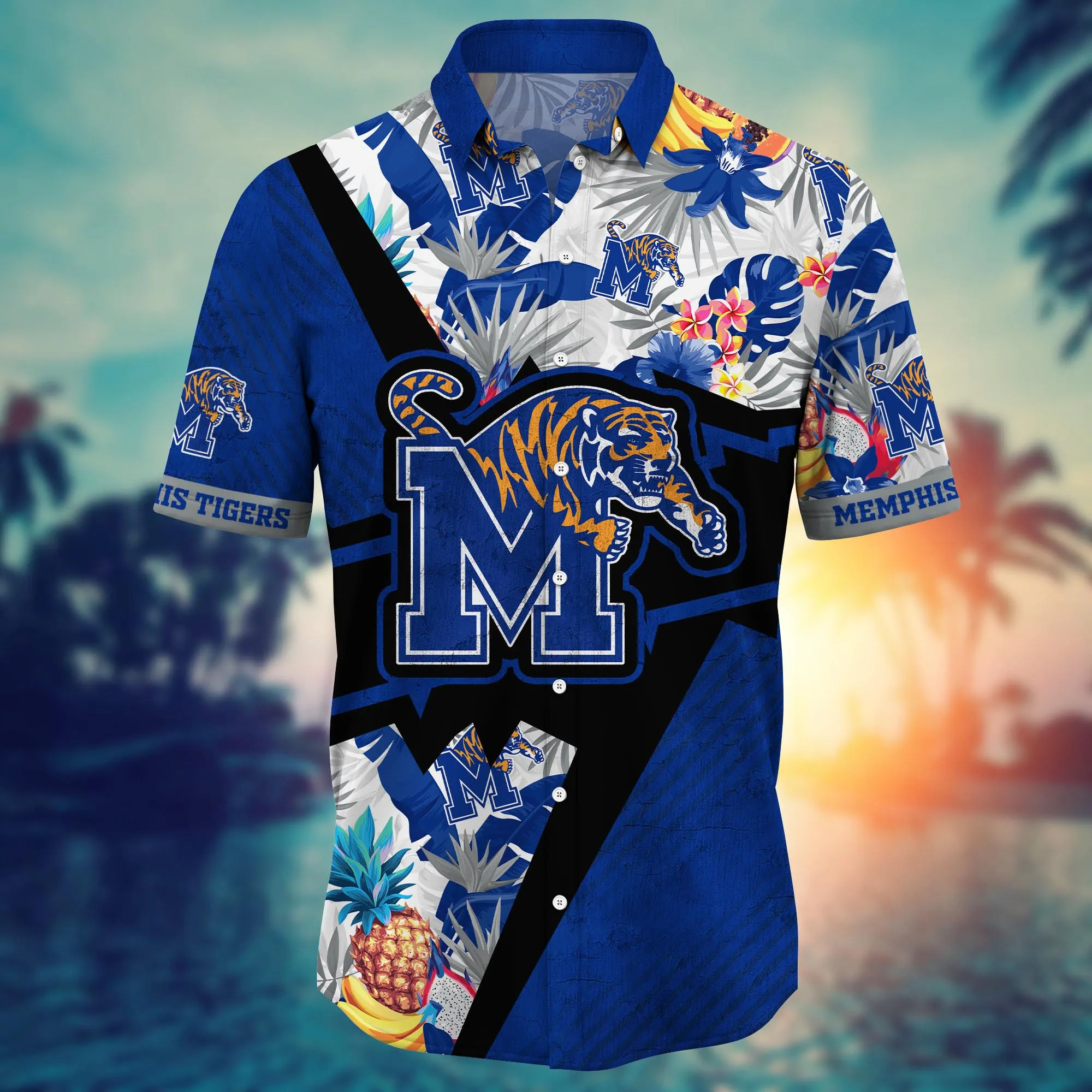 Memphis Tigers NCAA Hawaiian Shirt Parasols Aloha Shirt