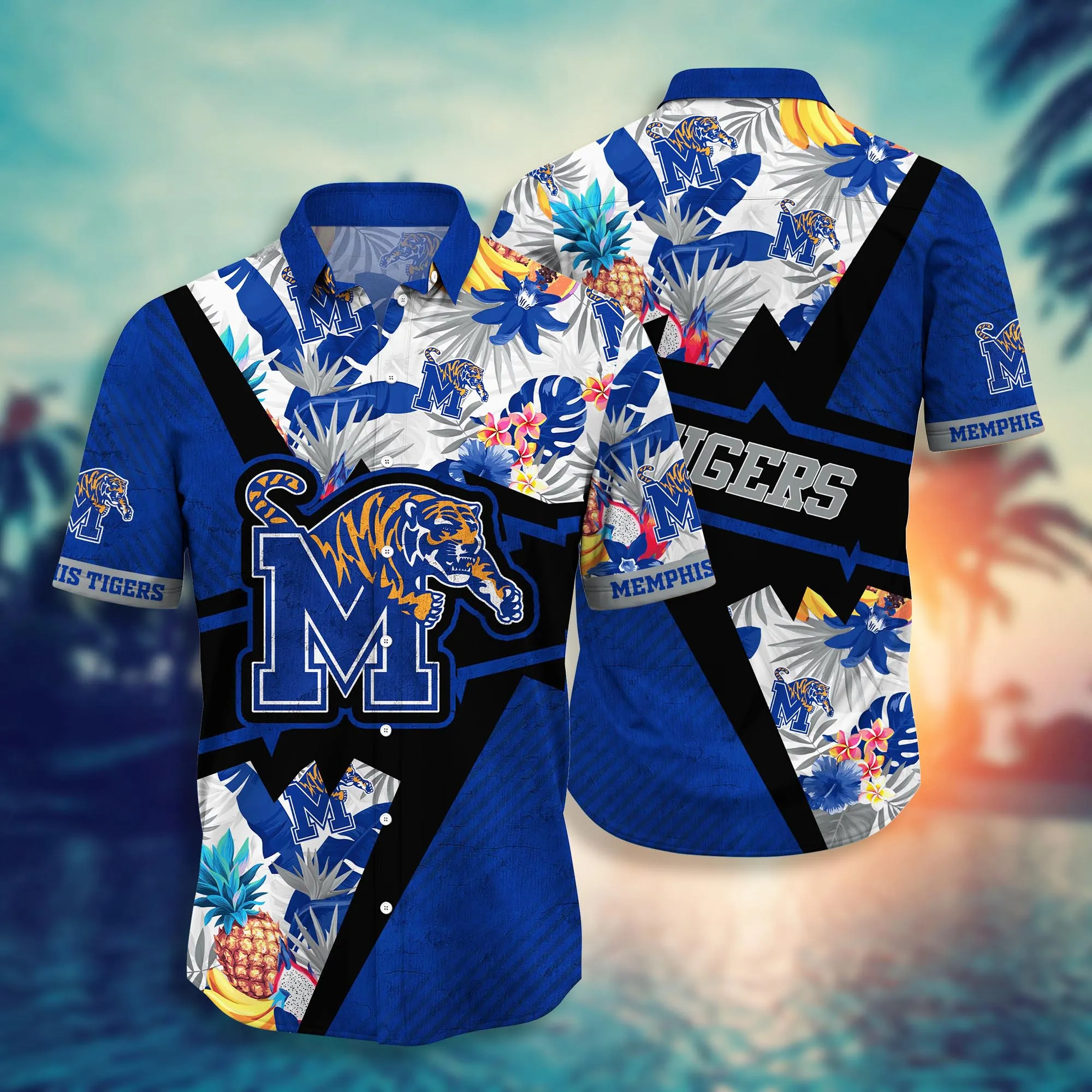Memphis Tigers NCAA Hawaiian Shirt Parasols Aloha Shirt