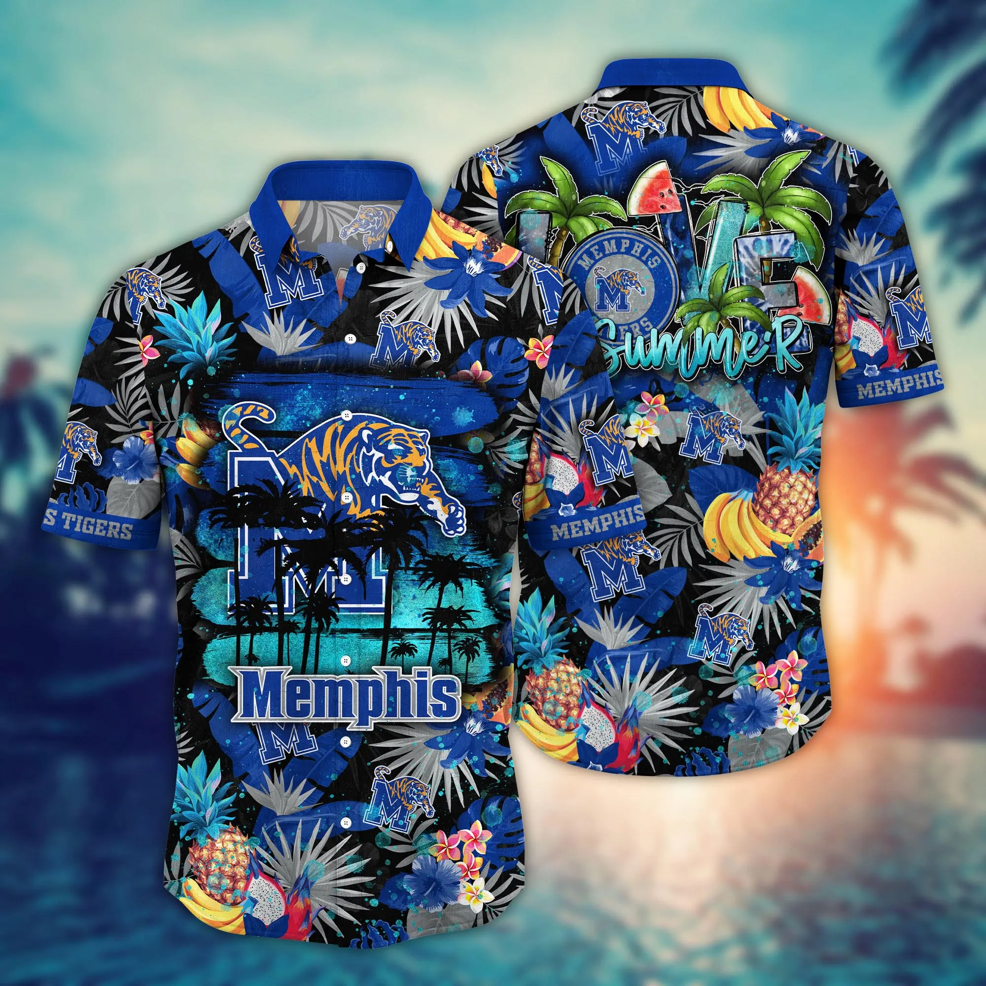 Memphis Tigers NCAA Hawaiian Shirt Popsicles Aloha Shirt Memphis Tigers NCAA Hawaiian Shirt Popsicles Aloha Shirt