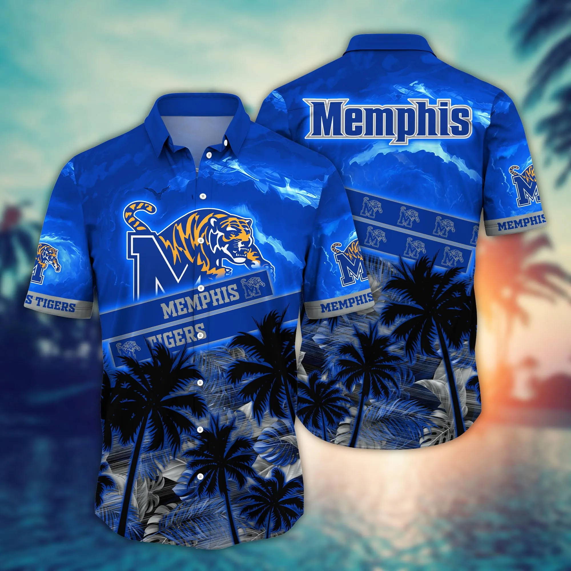 Memphis Tigers NCAA Hawaiian Shirt Sundrenched Aloha Shirt