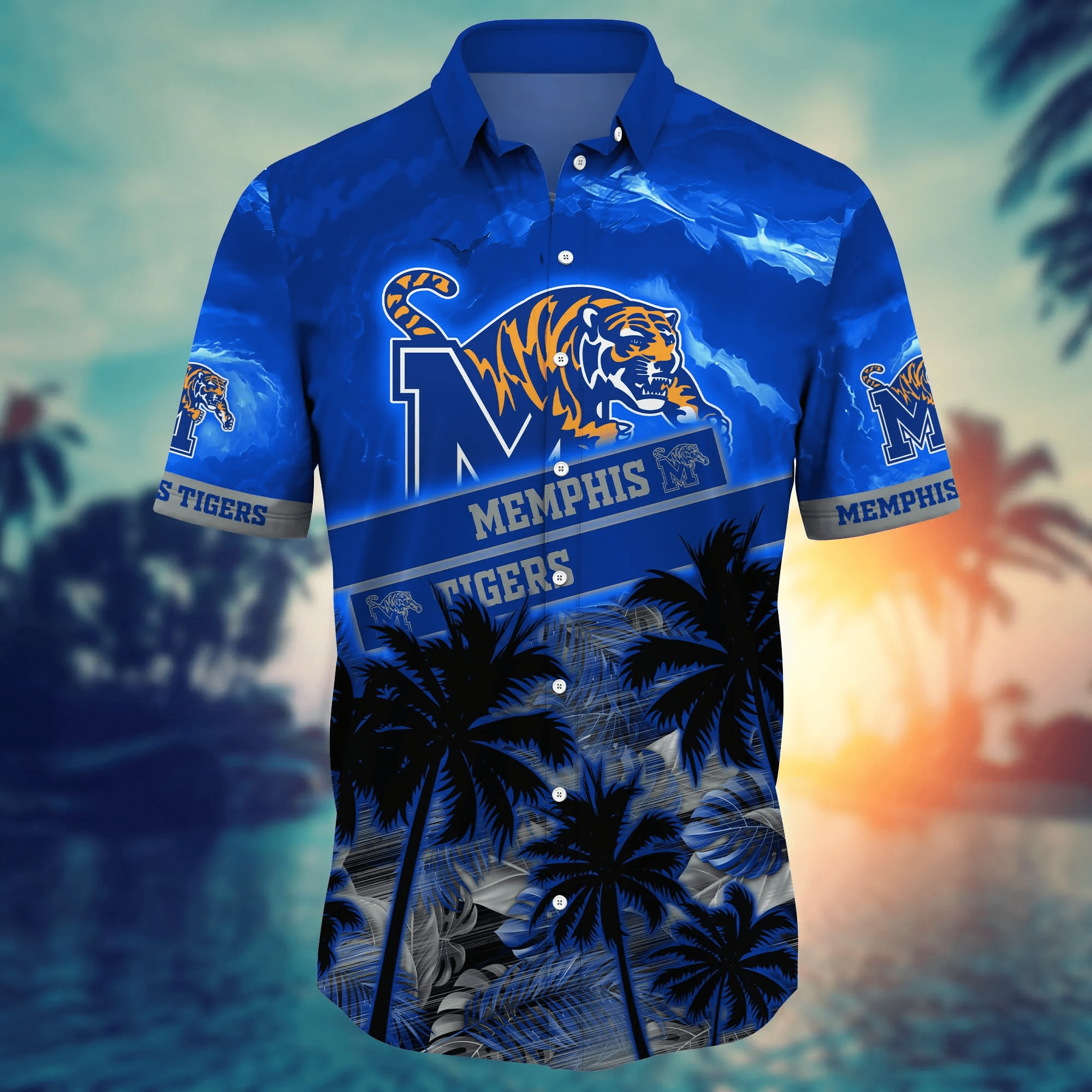 Memphis Tigers NCAA Hawaiian Shirt Sundrenched Aloha Shirt
