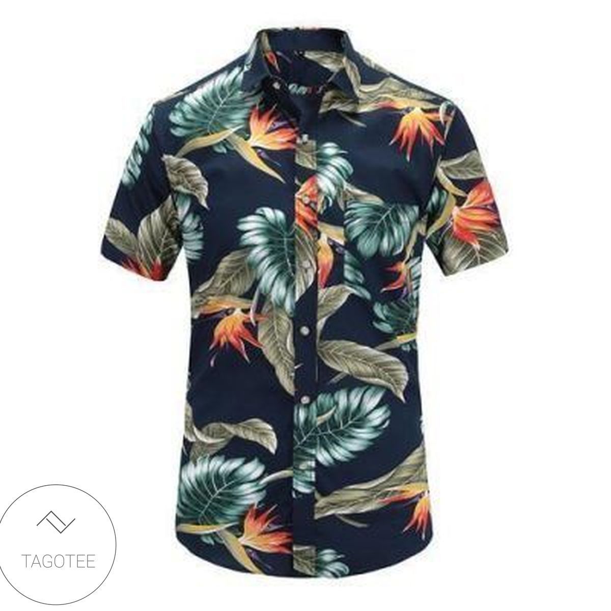Men’s Short Sleeve Vintage Inspired Summery Hawaiian Shirt