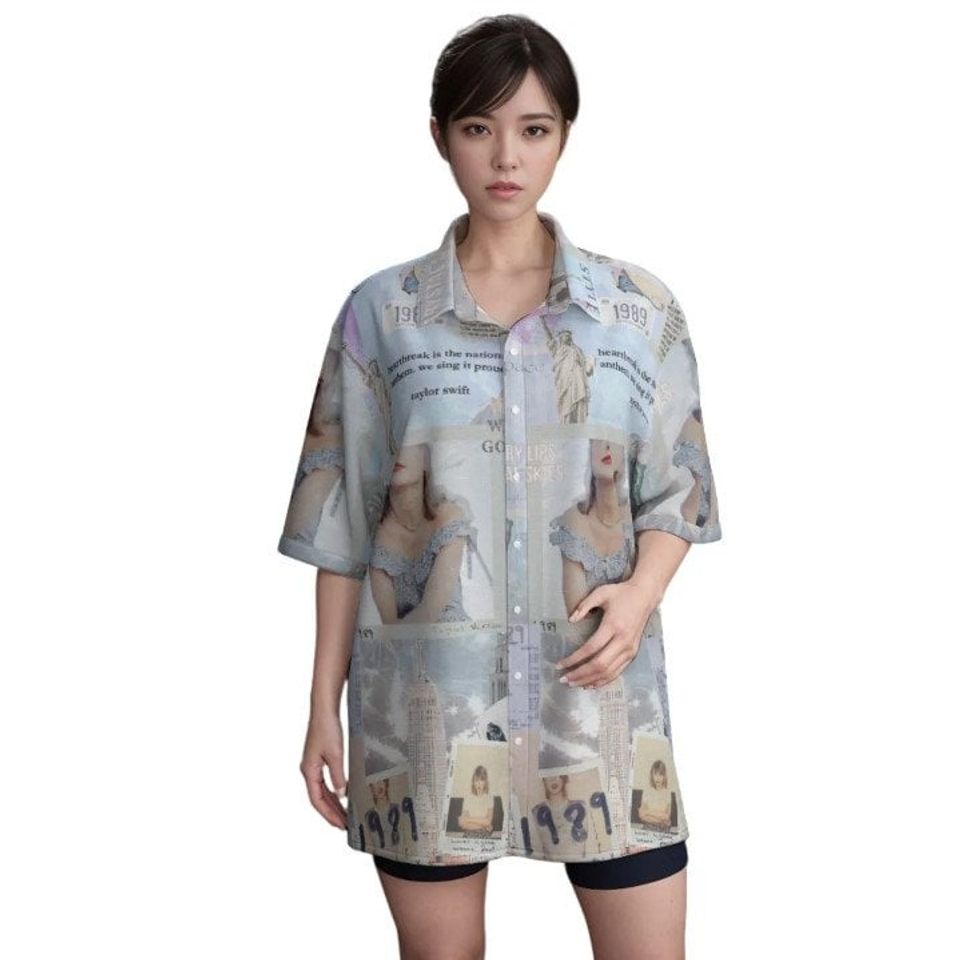 Men’s Tropical Floral Taylor Swift Hawaiian Shirt – Summer Vacation Gear