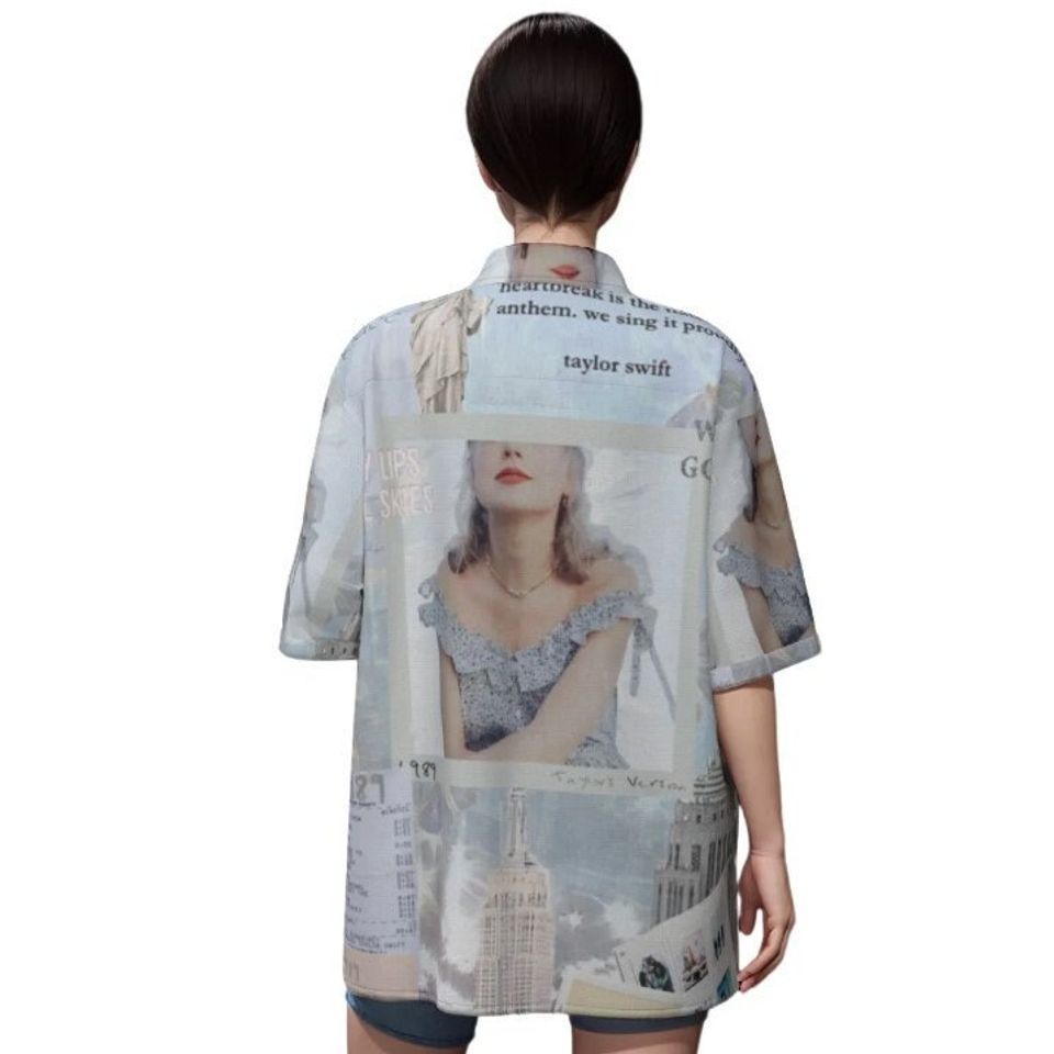 Men’s Tropical Floral Taylor Swift Hawaiian Shirt – Summer Vacation Gear