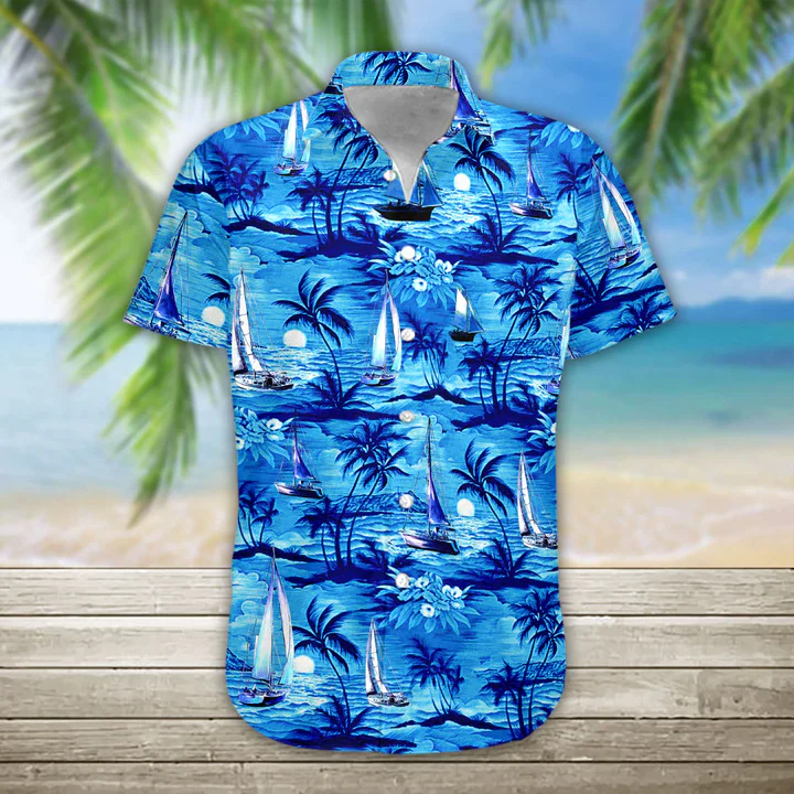 Men and Women’s Summer Sailing Hawaiian Tropical Shirt