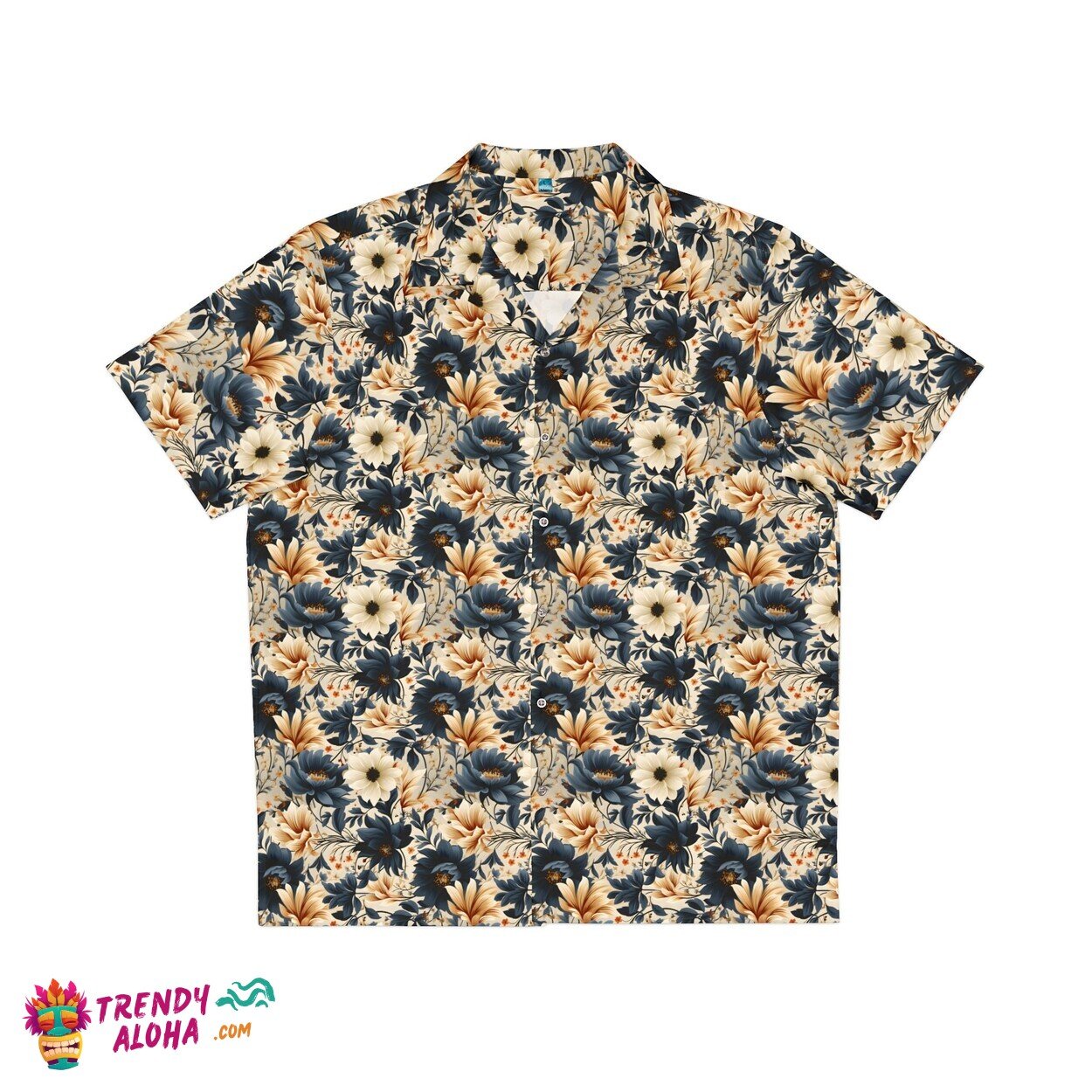 Men Women Tropical Pattern Hawaiian Luau Wedding Vacation Shirt