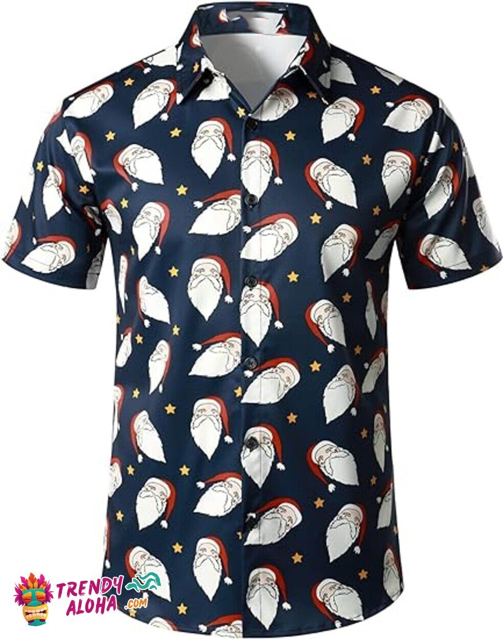 Men’s Santa Claus Themed Summer Beach Christmas Hawaiian Shirt