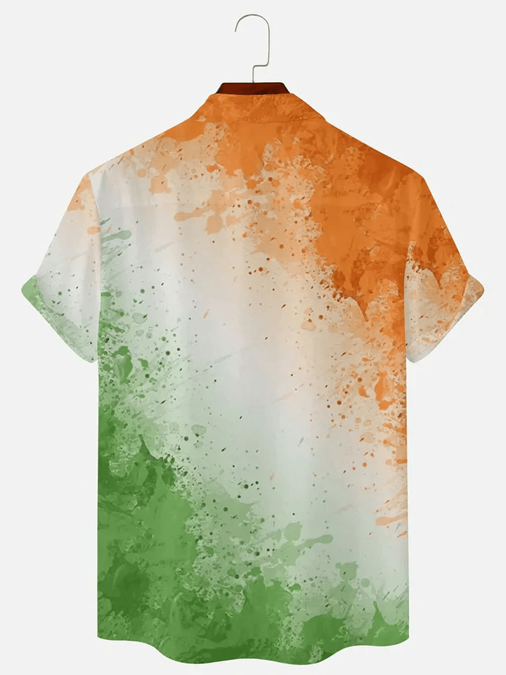 Men’s St. Patrick’s Day Printed Shirt, Gnome Trendy Hawaiian Shirt