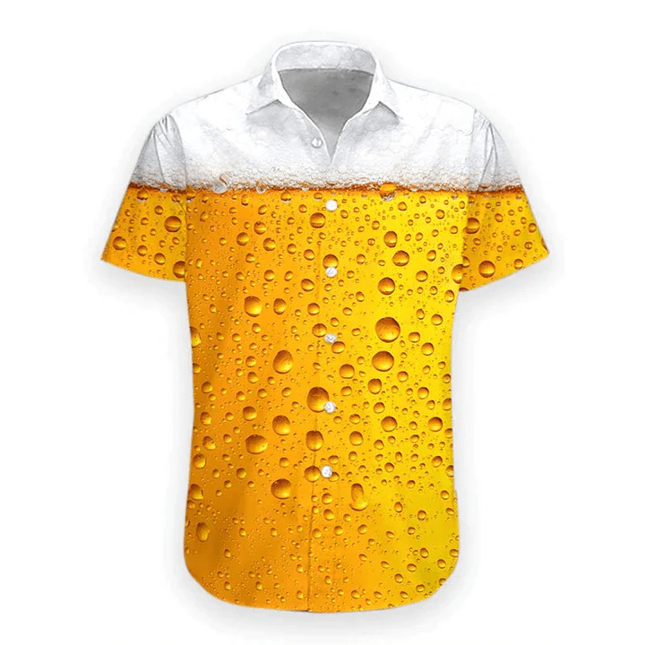Men’s Trendy Hawaiian Shirt, 3D Beer Hawaii Shirt, Trendy Hawaiian Shirts For Men Short Sleeve Aloha Beach Shirt