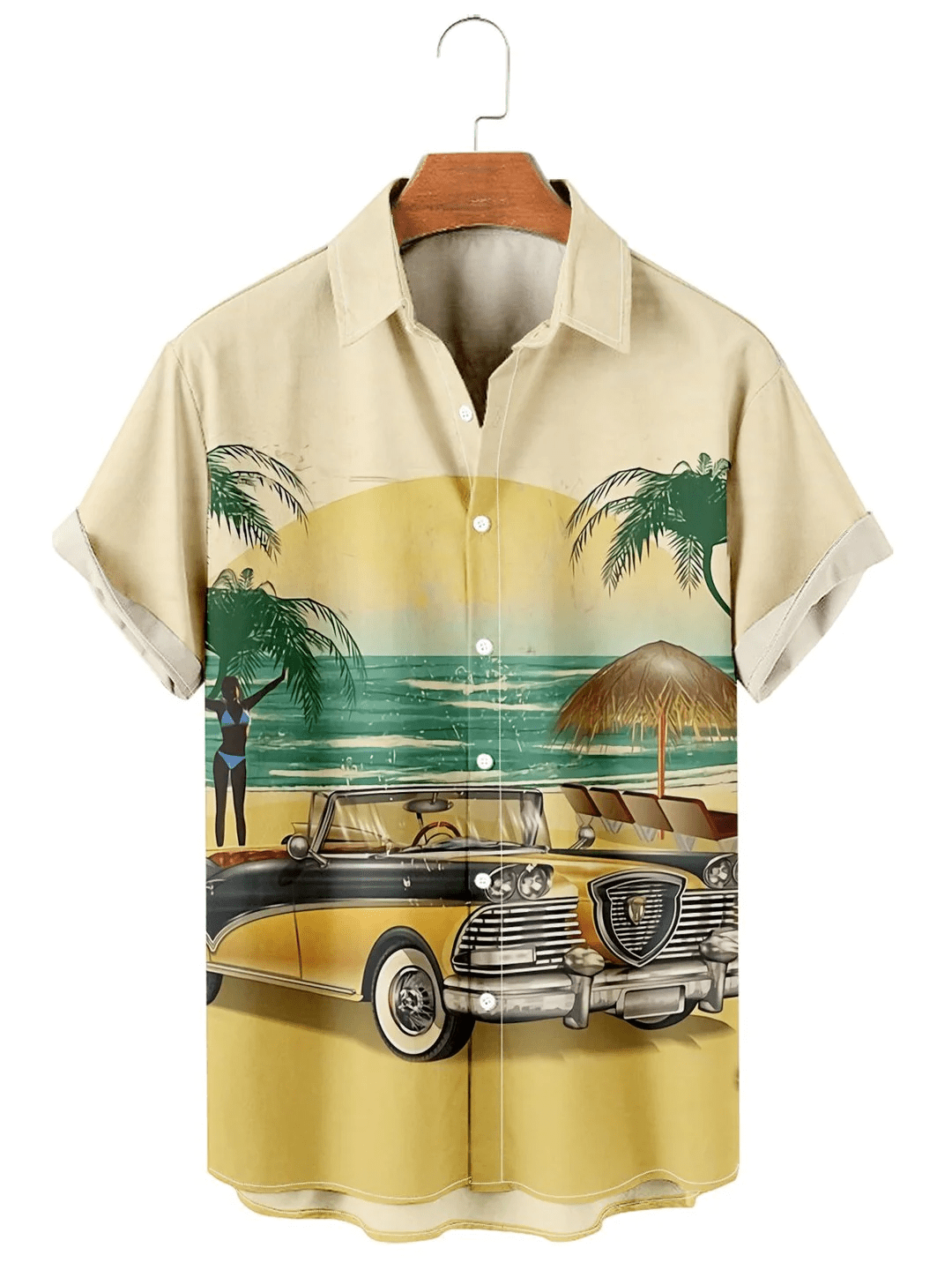 Men’s Vintage Hawaiian Beach Auto Casual Hawaii Shirt Men’s Vintage Hawaiian Beach Auto Casual Hawaii Shirt