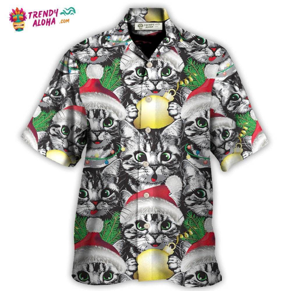 Meowy Christmas Xmas Cat Lover Hawaiian Shirt – Trendy Aloha Meowy Christmas Xmas Cat Lover Hawaiian Shirt – Trendy Aloha