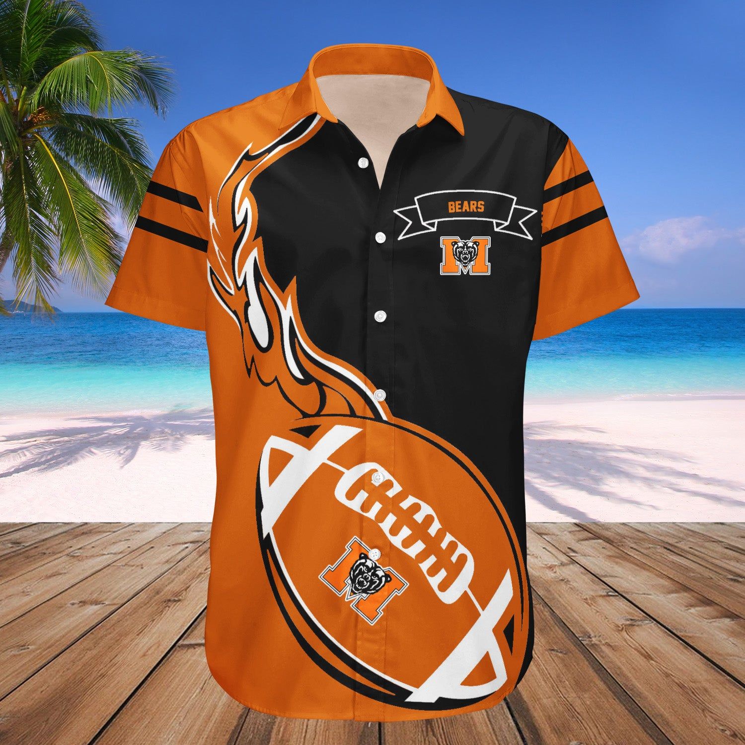 Mercer Bears Hawaii Shirt Flame Ball – NCAA