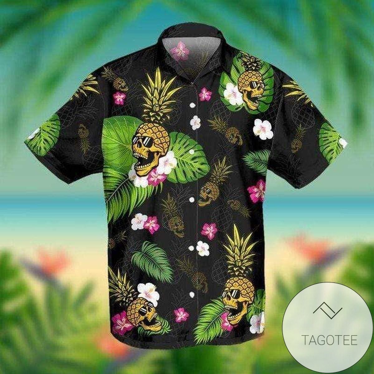 Merging Pineapple & Skull In A Unique Tropical Hawaiian Shirt
