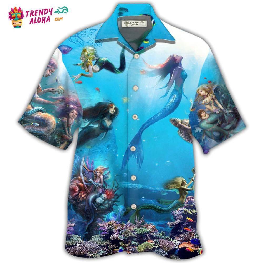 Mermaid Ocean Life Hawaiian Shirt – Trendy Aloha