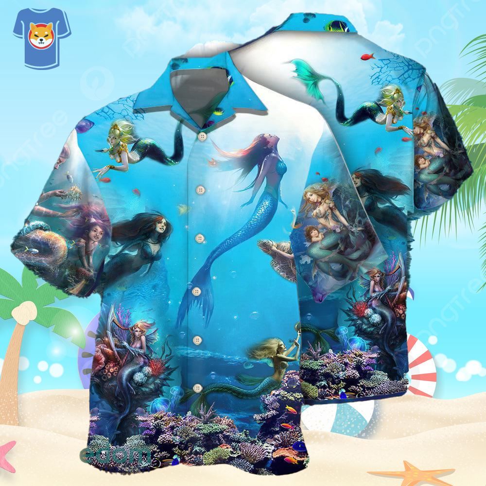 Mermaid Ocean Life Hawaiian Shirt For Men And Women