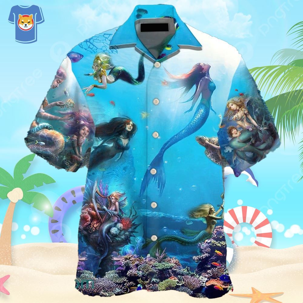 Mermaid Ocean Life Hawaiian Shirt For Men And Women Mermaid Ocean Life Hawaiian Shirt For Men And Women