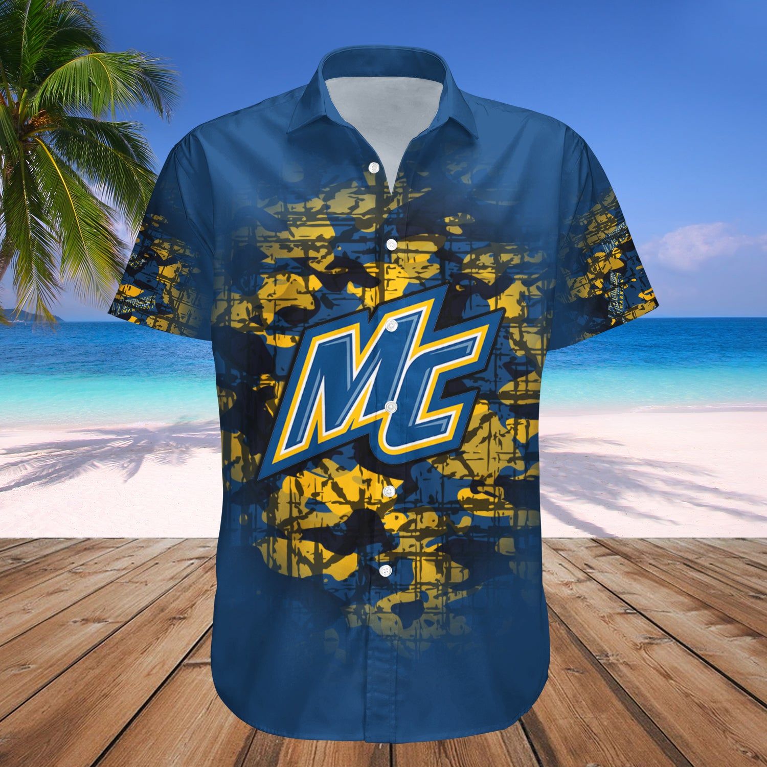 Merrimack Warriors Hawaii Shirt Camouflage Vintage – NCAA