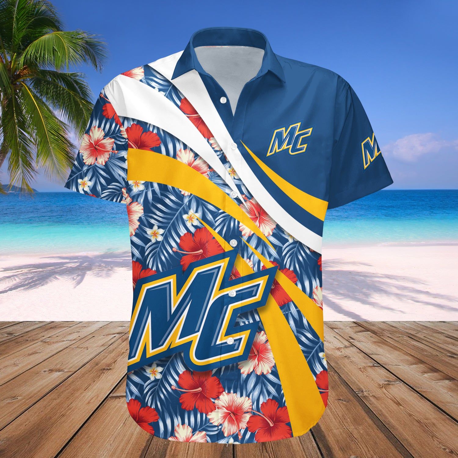 Merrimack Warriors Hawaii Shirt Hibiscus Sport Style – NCAA