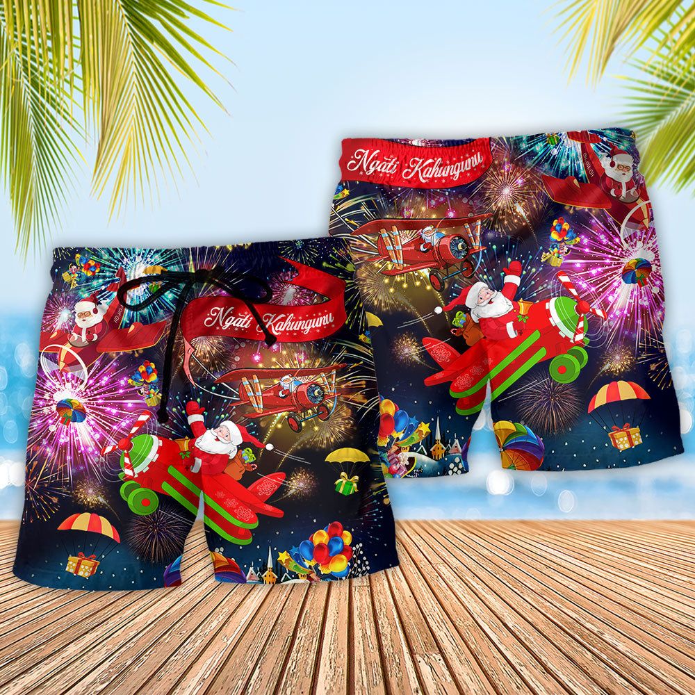 Merry Christmas For You Trendy Aloha Hawaiian Beach Shorts