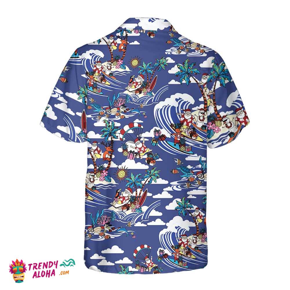 Merry Christmas Tropical Pattern Hawaiian Shirt, Unique Christmas Shirt, Best Christmas Gift Idea